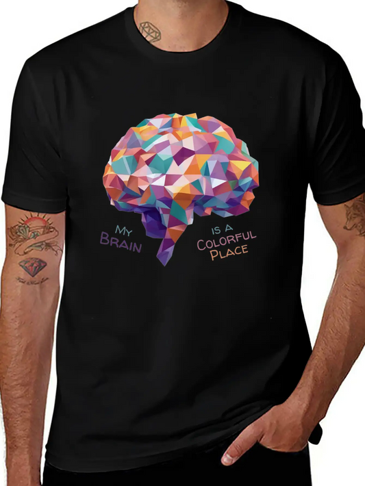 The Colorful Brain Unisex Casual T-Shirt – Clean Design For Daily Comfort