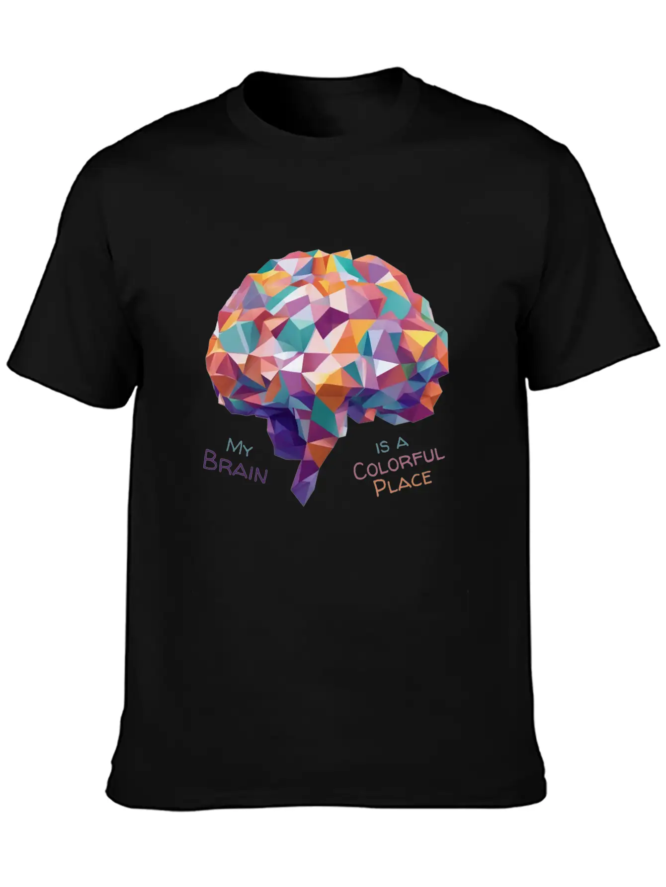 The Colorful Brain Unisex Casual T-Shirt – Clean Design For Daily Comfort