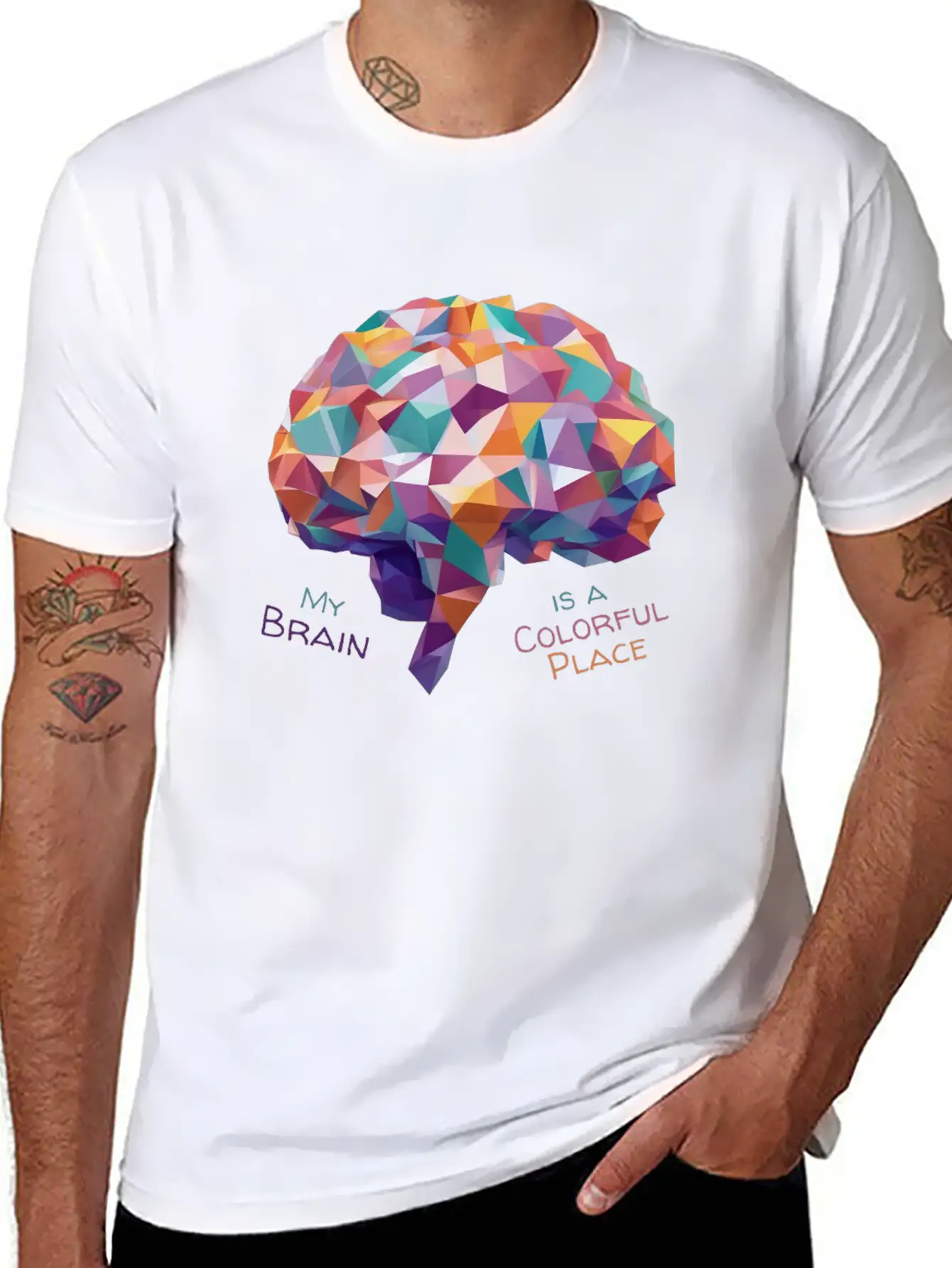 The Colorful Brain Unisex Casual T-Shirt – Clean Design For Daily Comfort