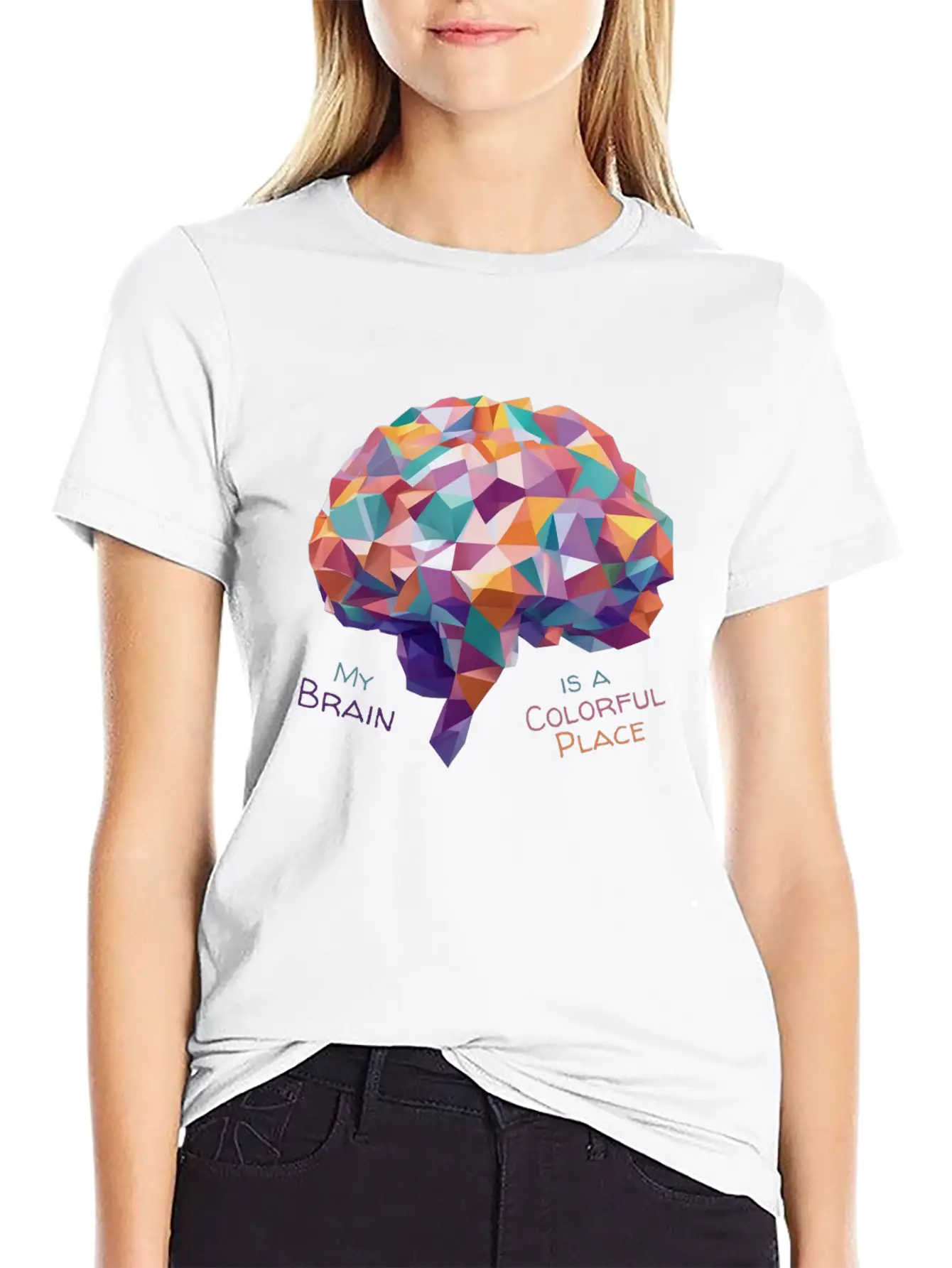 The Colorful Brain Unisex Casual T-Shirt – Clean Design For Daily Comfort