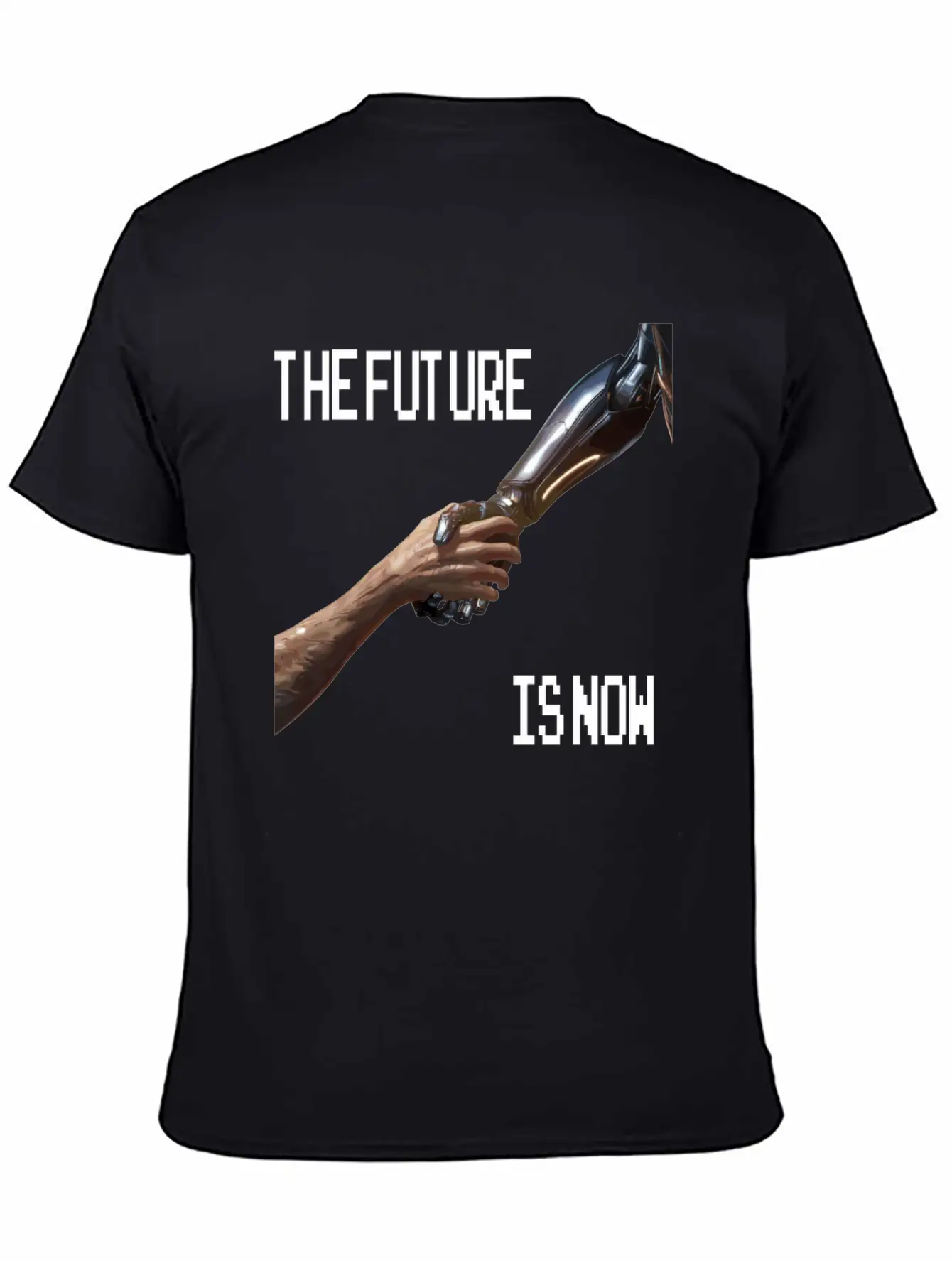 The Future Is Now Robot Robotic Science AI Stylish Everyday T-Shirt – Unisex Basic Cotton Tee