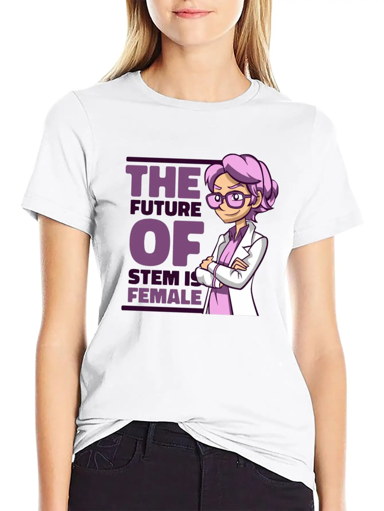 The Future Of STEM Is Female Empowering Women Stylish Everyday T-Shirt – Unisex Basic Cotton Tee
