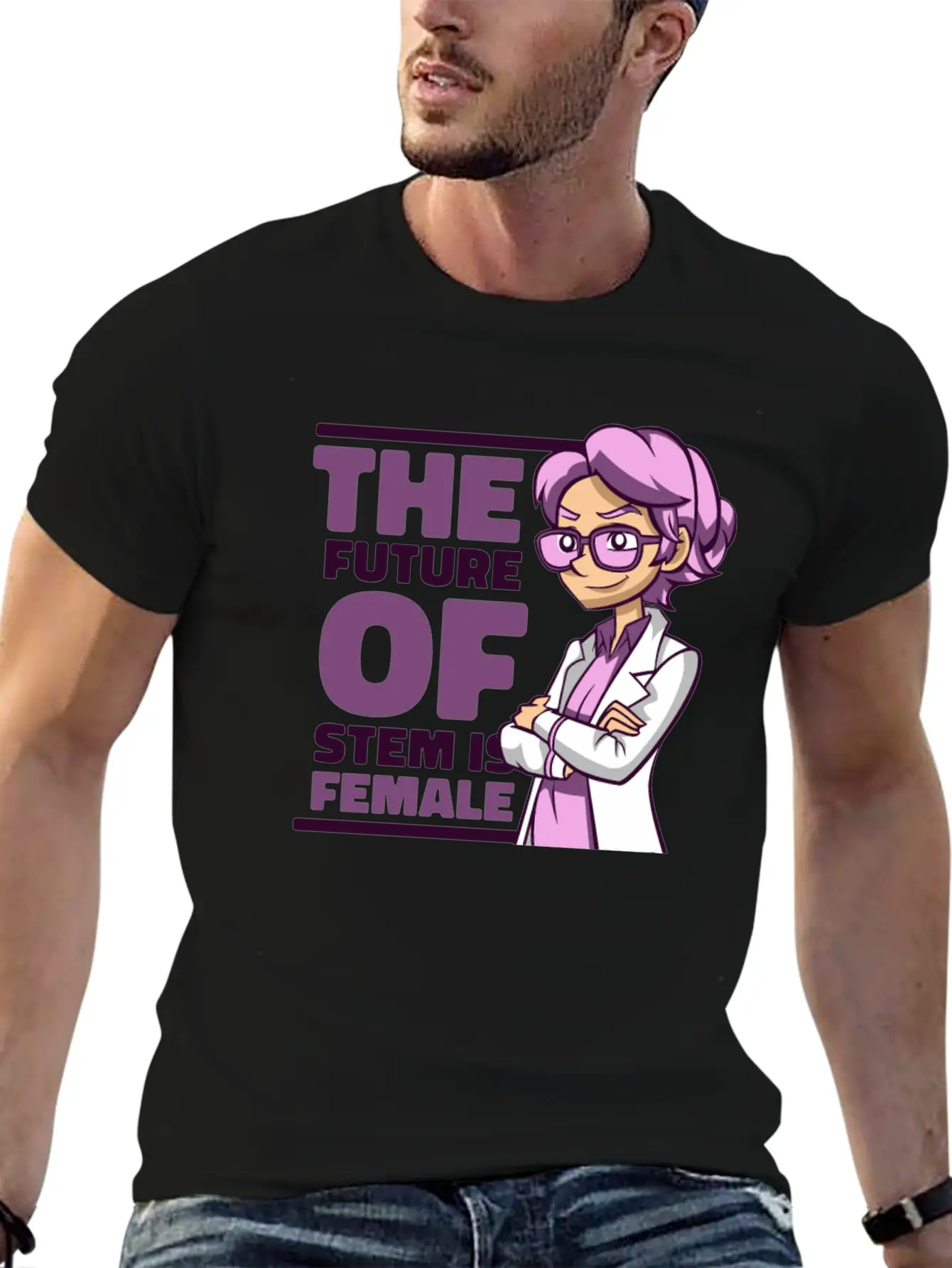 The Future Of STEM Is Female Empowering Women Stylish Everyday T-Shirt – Unisex Basic Cotton Tee