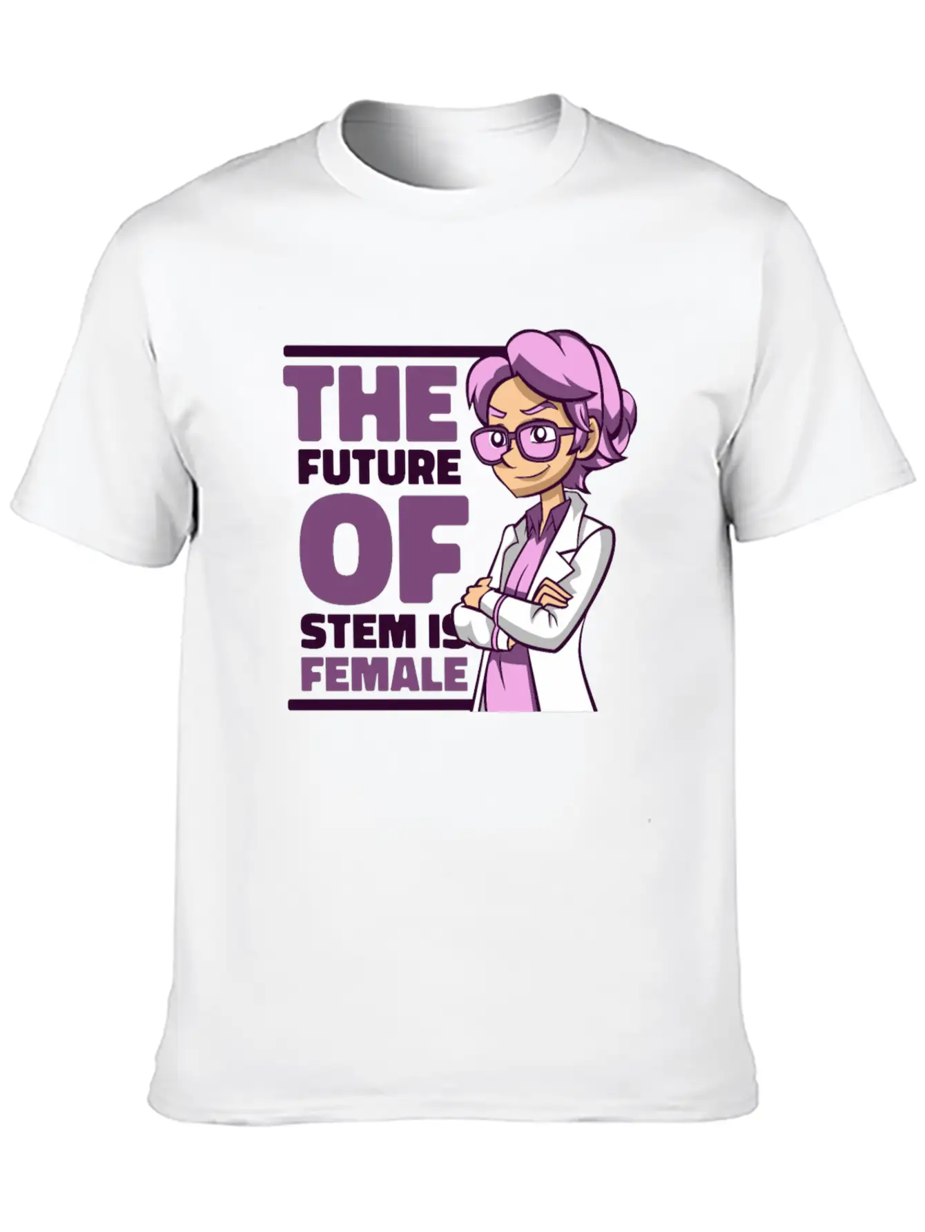 The Future Of STEM Is Female Empowering Women Stylish Everyday T-Shirt – Unisex Basic Cotton Tee