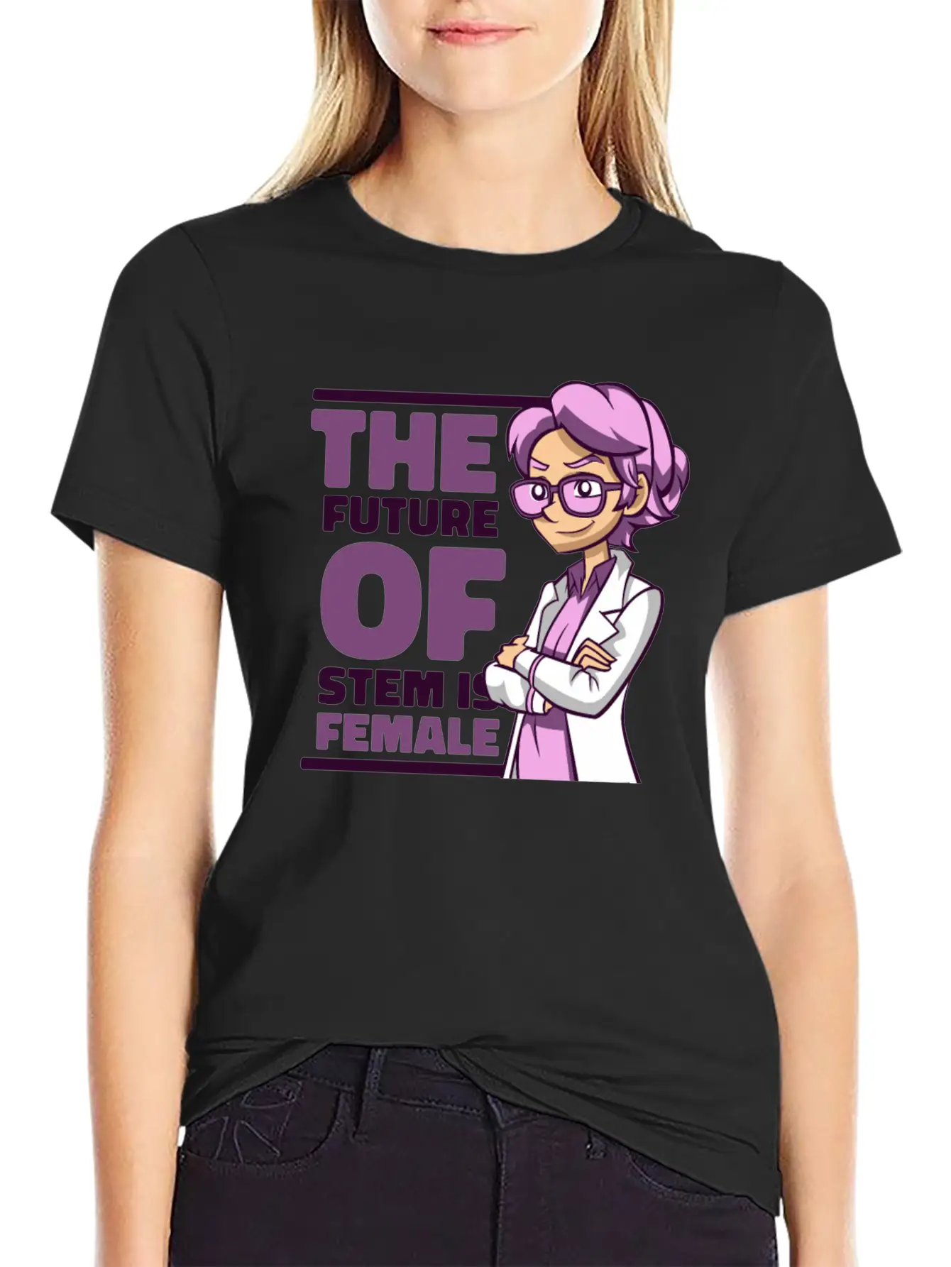 The Future Of STEM Is Female Empowering Women Stylish Everyday T-Shirt – Unisex Basic Cotton Tee