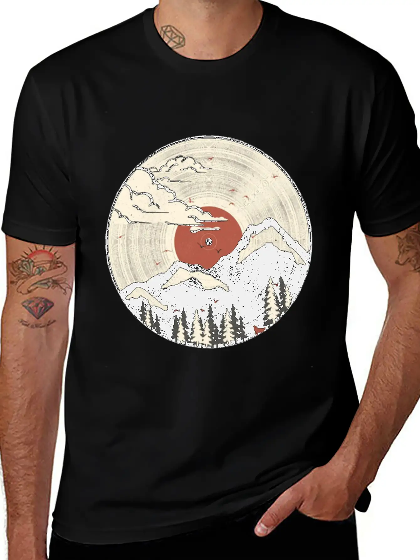 The Geometry Of Sunrise Unisex Short Sleeve Soft Cotton T-Shirt – Casual Everyday Wear