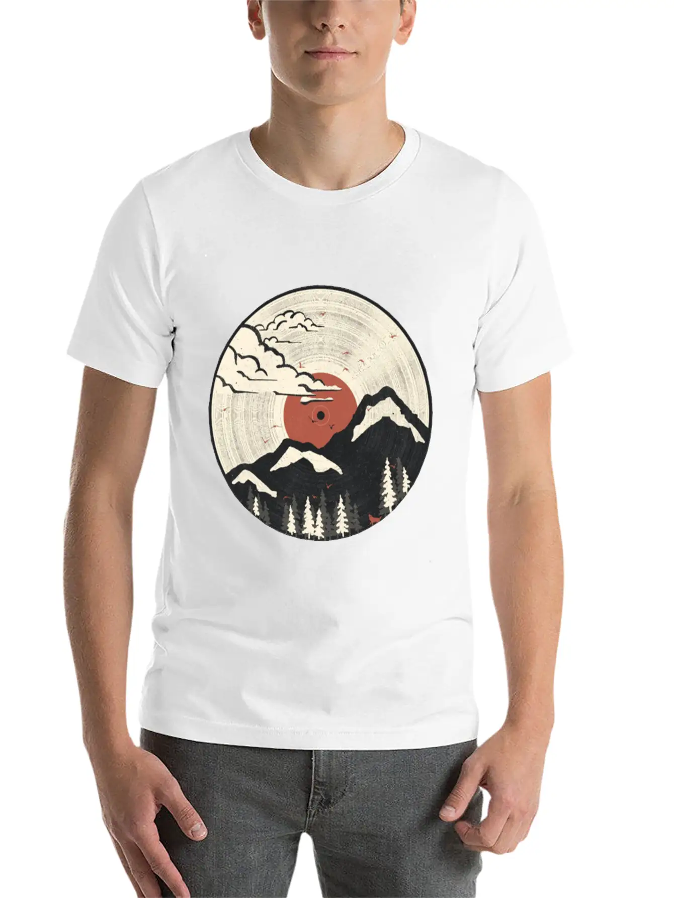 The Geometry Of Sunrise Unisex Short Sleeve Soft Cotton T-Shirt – Casual Everyday Wear