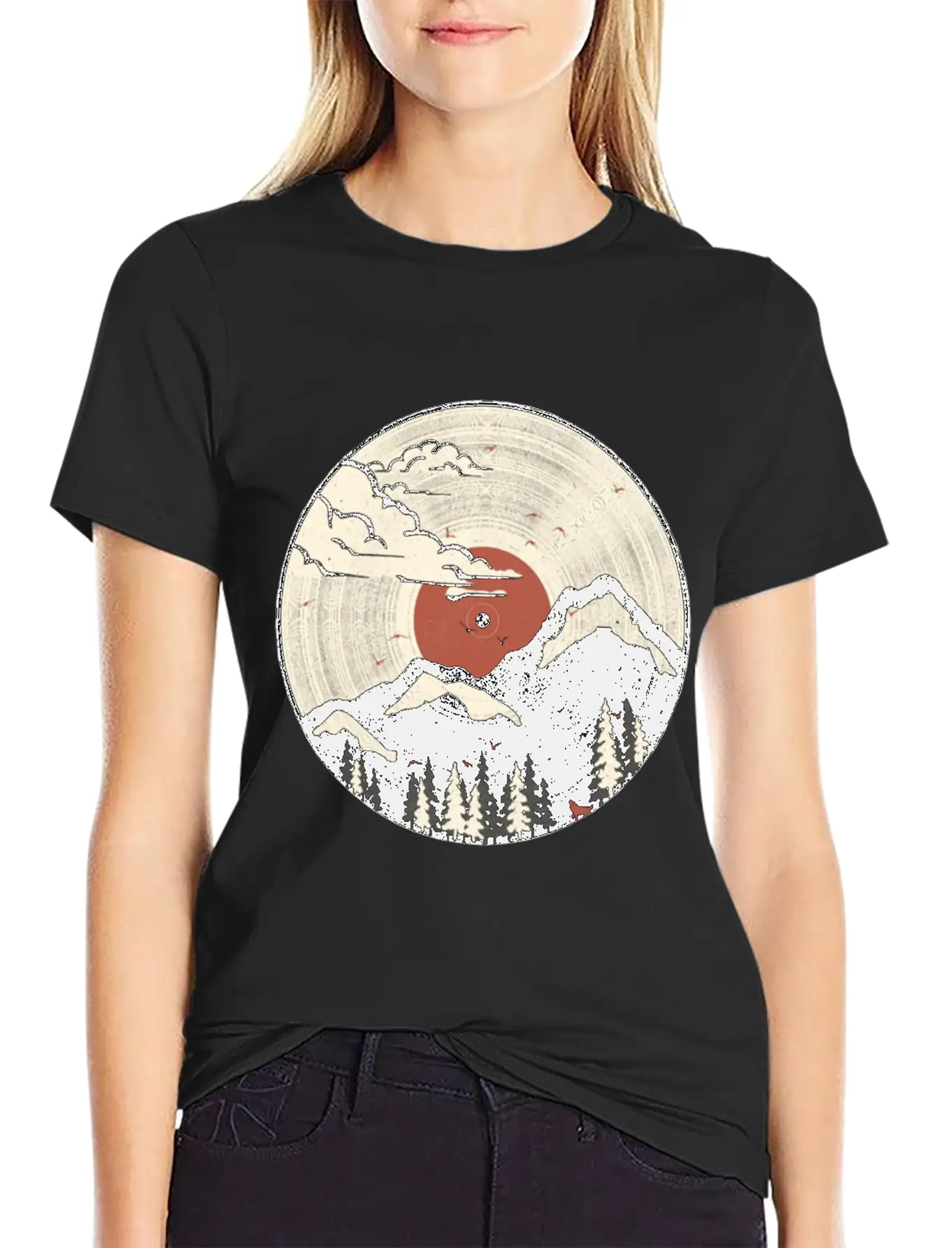 The Geometry Of Sunrise Unisex Short Sleeve Soft Cotton T-Shirt – Casual Everyday Wear