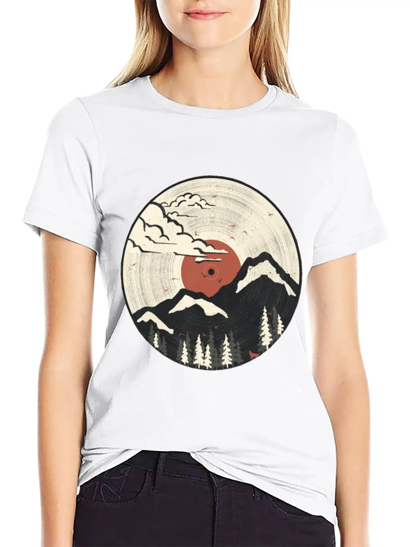 The Geometry Of Sunrise Unisex Short Sleeve Soft Cotton T-Shirt – Casual Everyday Wear
