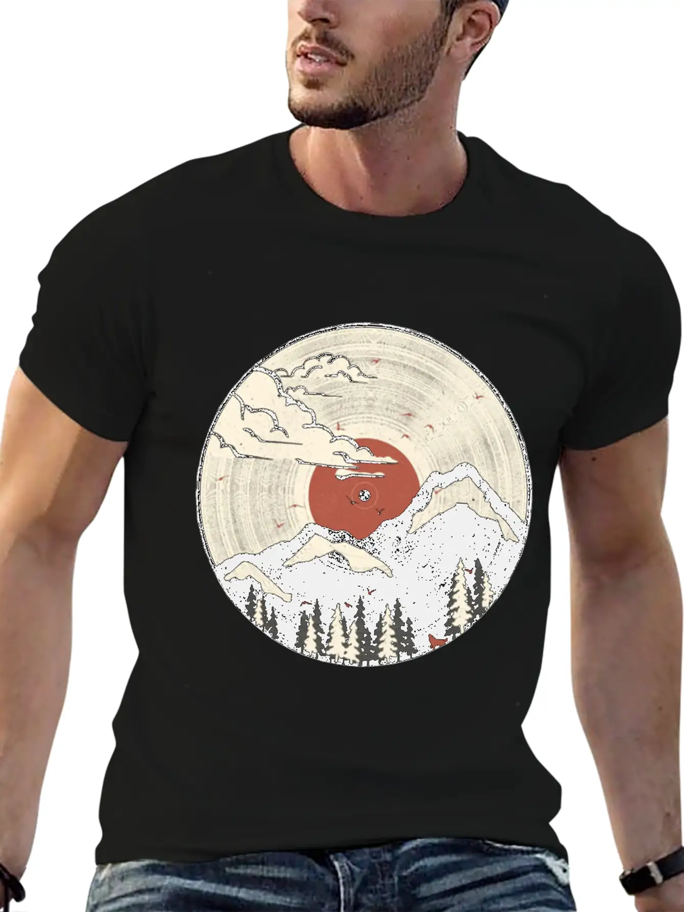 The Geometry Of Sunrise Unisex Short Sleeve Soft Cotton T-Shirt – Casual Everyday Wear