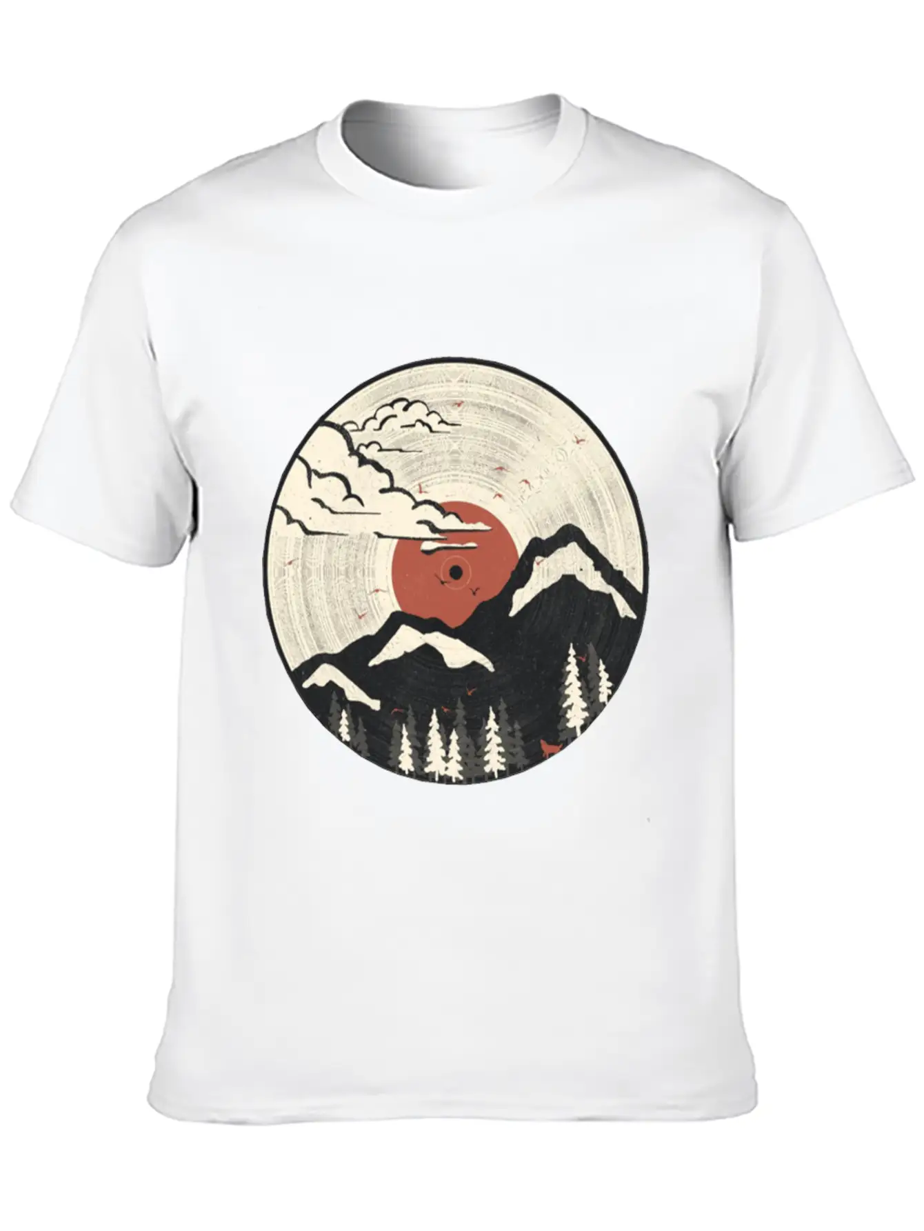 The Geometry Of Sunrise Unisex Short Sleeve Soft Cotton T-Shirt – Casual Everyday Wear