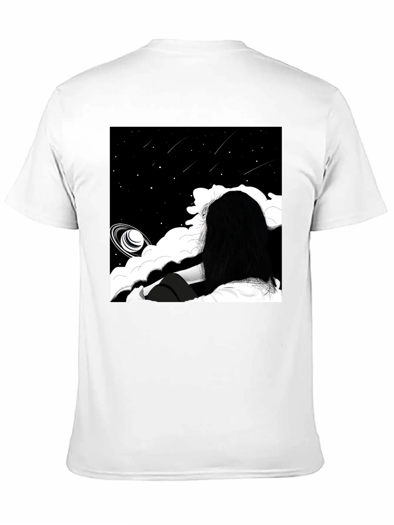 The Girl And The Planets Unisex Short Sleeve Soft Cotton T-Shirt – Casual Everyday Wear