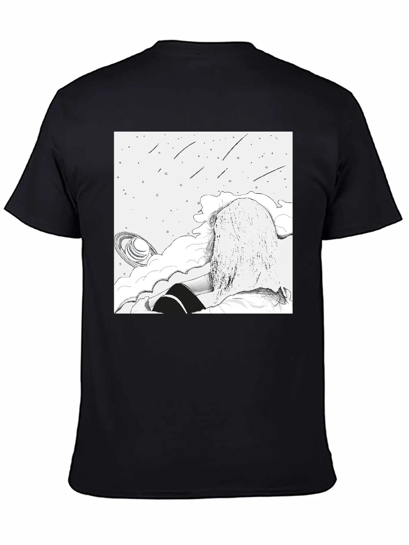 The Girl And The Planets Unisex Short Sleeve Soft Cotton T-Shirt – Casual Everyday Wear