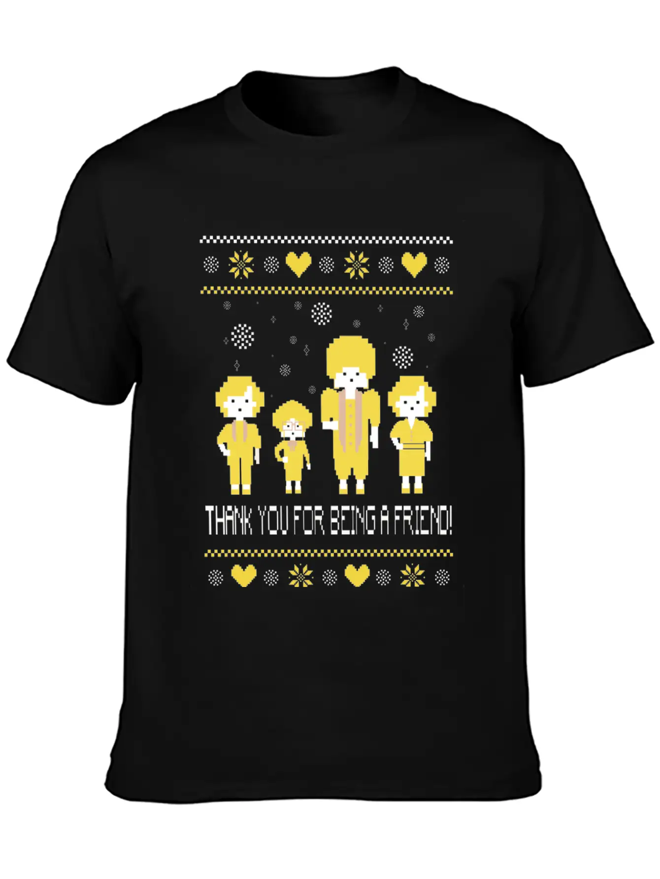 The Golden Girls  Ugly Christmas Sweater Unisex Short Sleeve Soft Cotton T-Shirt – Casual Everyday Wear