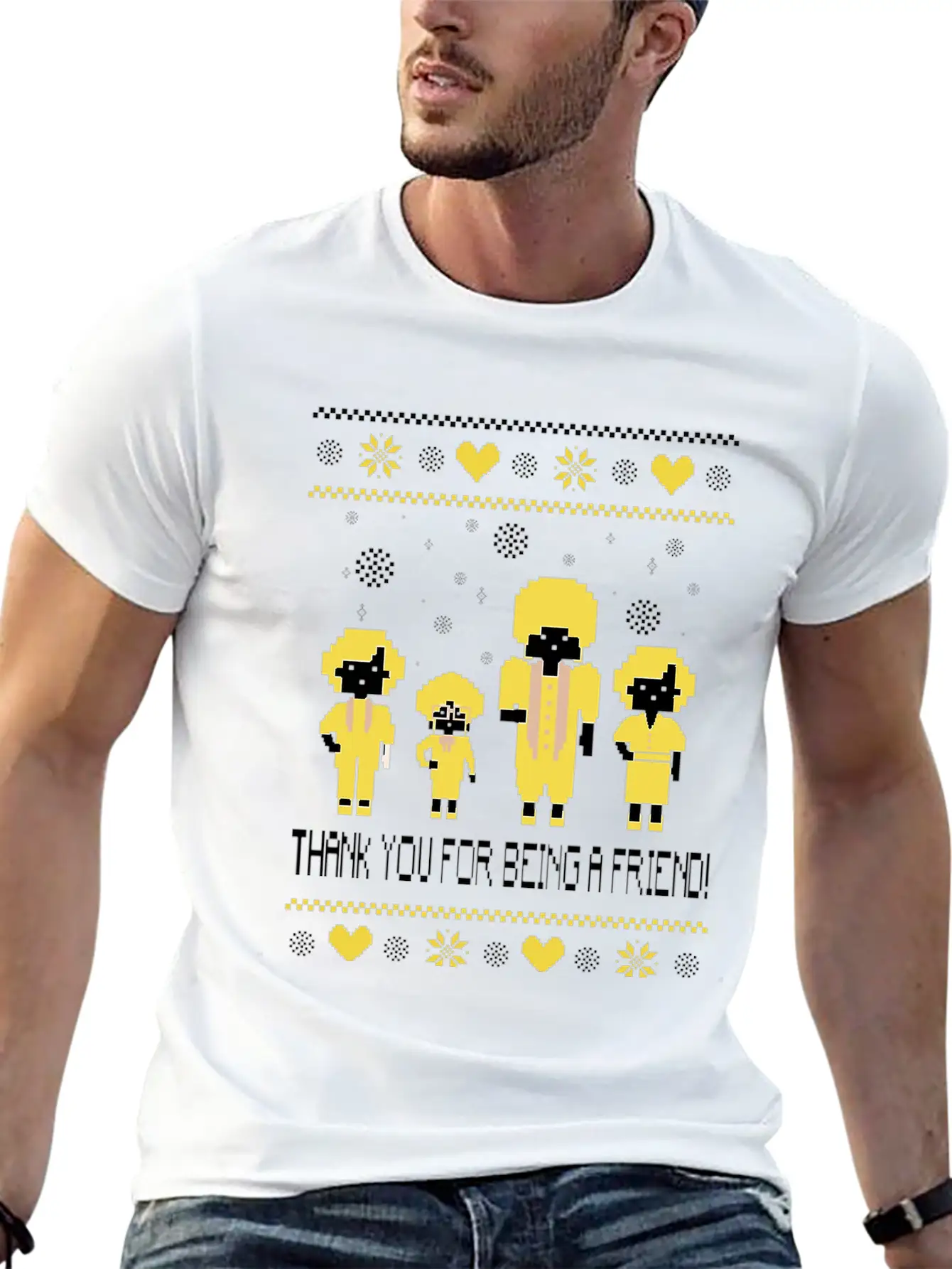 The Golden Girls  Ugly Christmas Sweater Unisex Short Sleeve Soft Cotton T-Shirt – Casual Everyday Wear