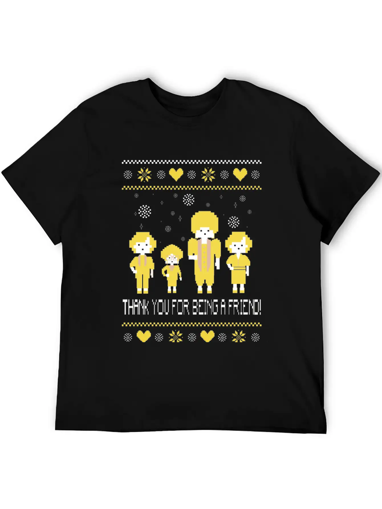 The Golden Girls  Ugly Christmas Sweater Unisex Short Sleeve Soft Cotton T-Shirt – Casual Everyday Wear
