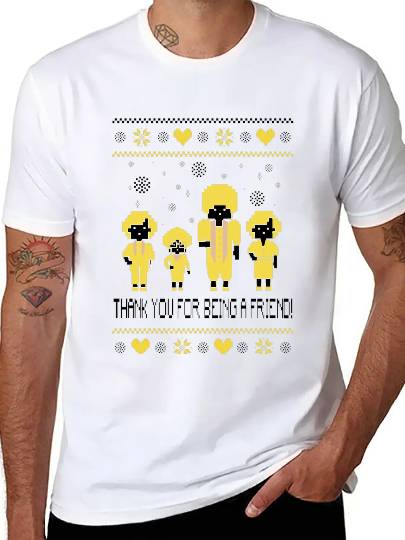 The Golden Girls  Ugly Christmas Sweater Unisex Short Sleeve Soft Cotton T-Shirt – Casual Everyday Wear