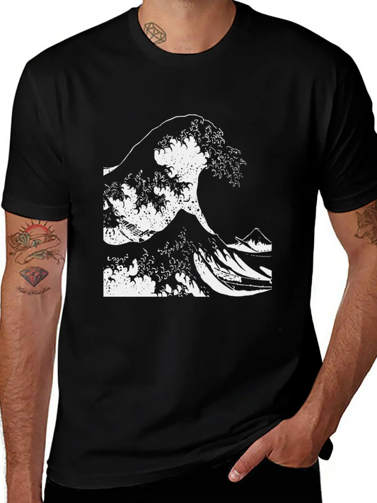 The Great Wave Off Kanagawa Retro Japanese Ocean Essential Unisex Summer Tee – Soft Cotton Casual Fit