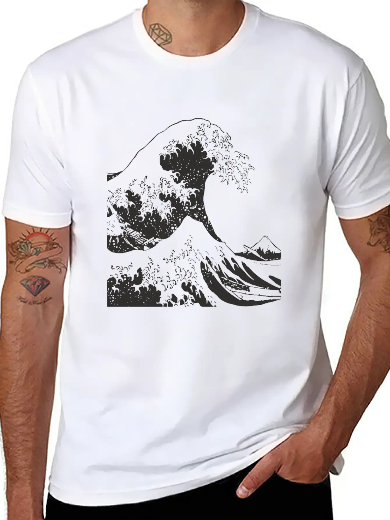 The Great Wave Off Kanagawa Retro Japanese Ocean Essential Unisex Summer Tee – Soft Cotton Casual Fit
