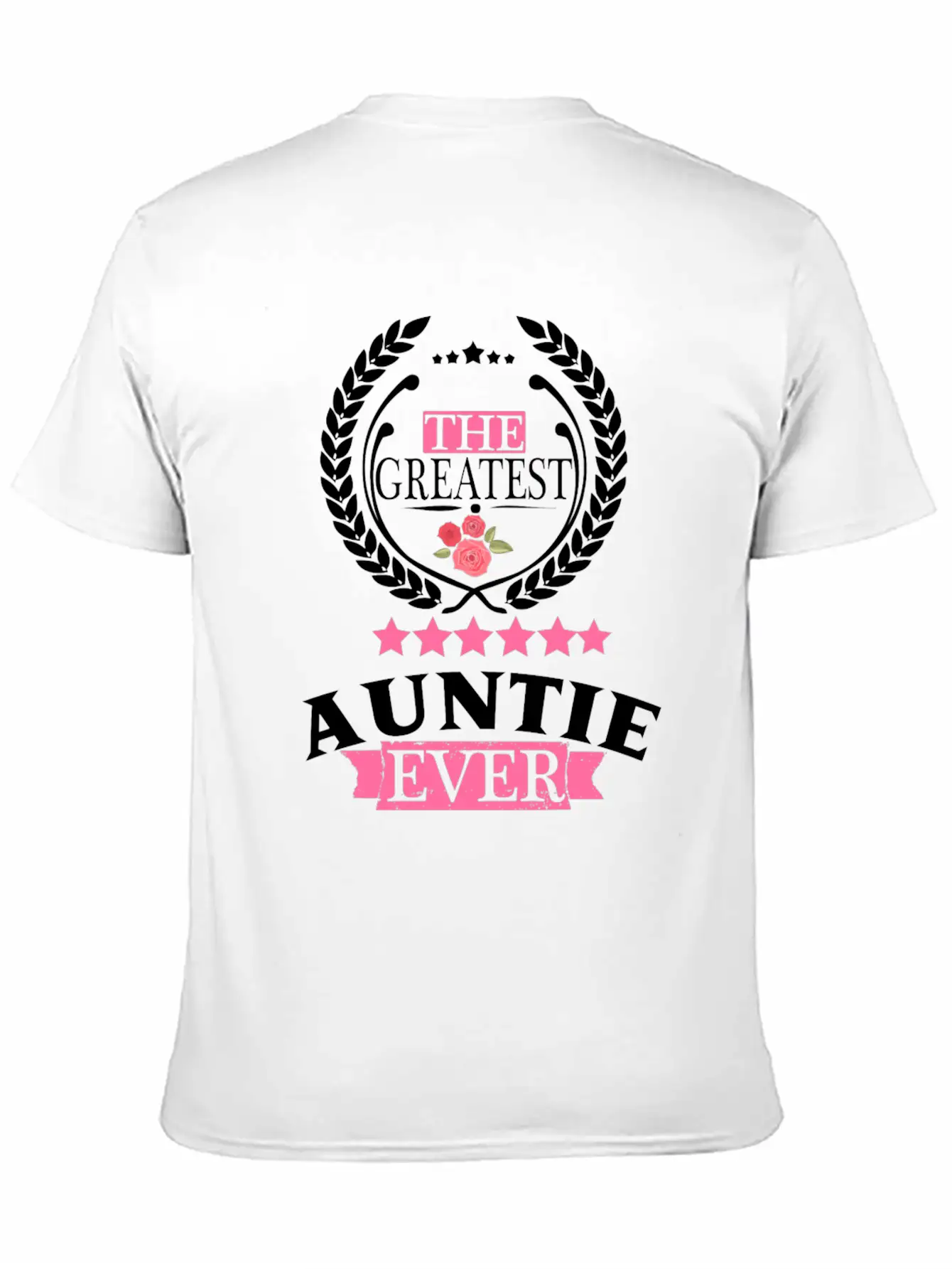 THE GREATEST AUNT EVER Unisex Short Sleeve Soft Cotton T-Shirt – Casual Everyday Wear