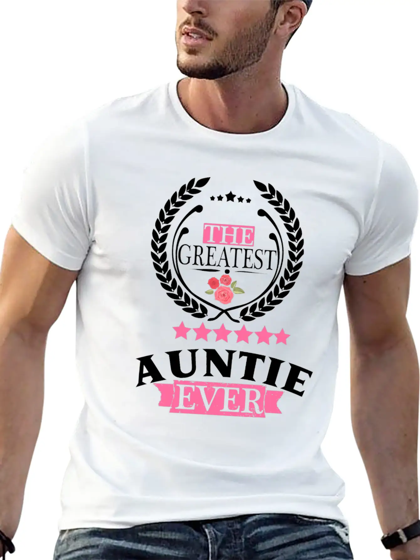 THE GREATEST AUNT EVER Unisex Short Sleeve Soft Cotton T-Shirt – Casual Everyday Wear