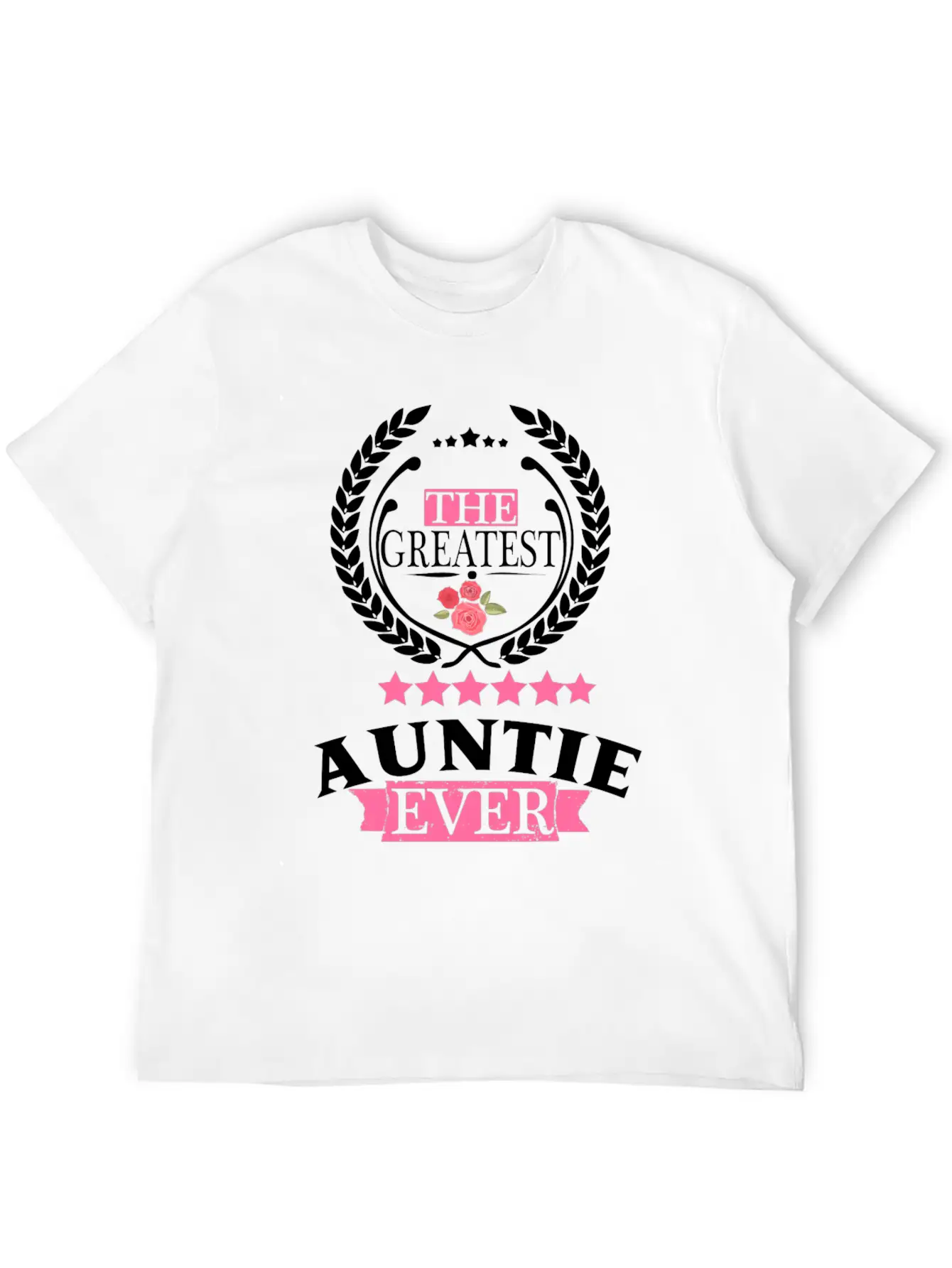 THE GREATEST AUNT EVER Unisex Short Sleeve Soft Cotton T-Shirt – Casual Everyday Wear