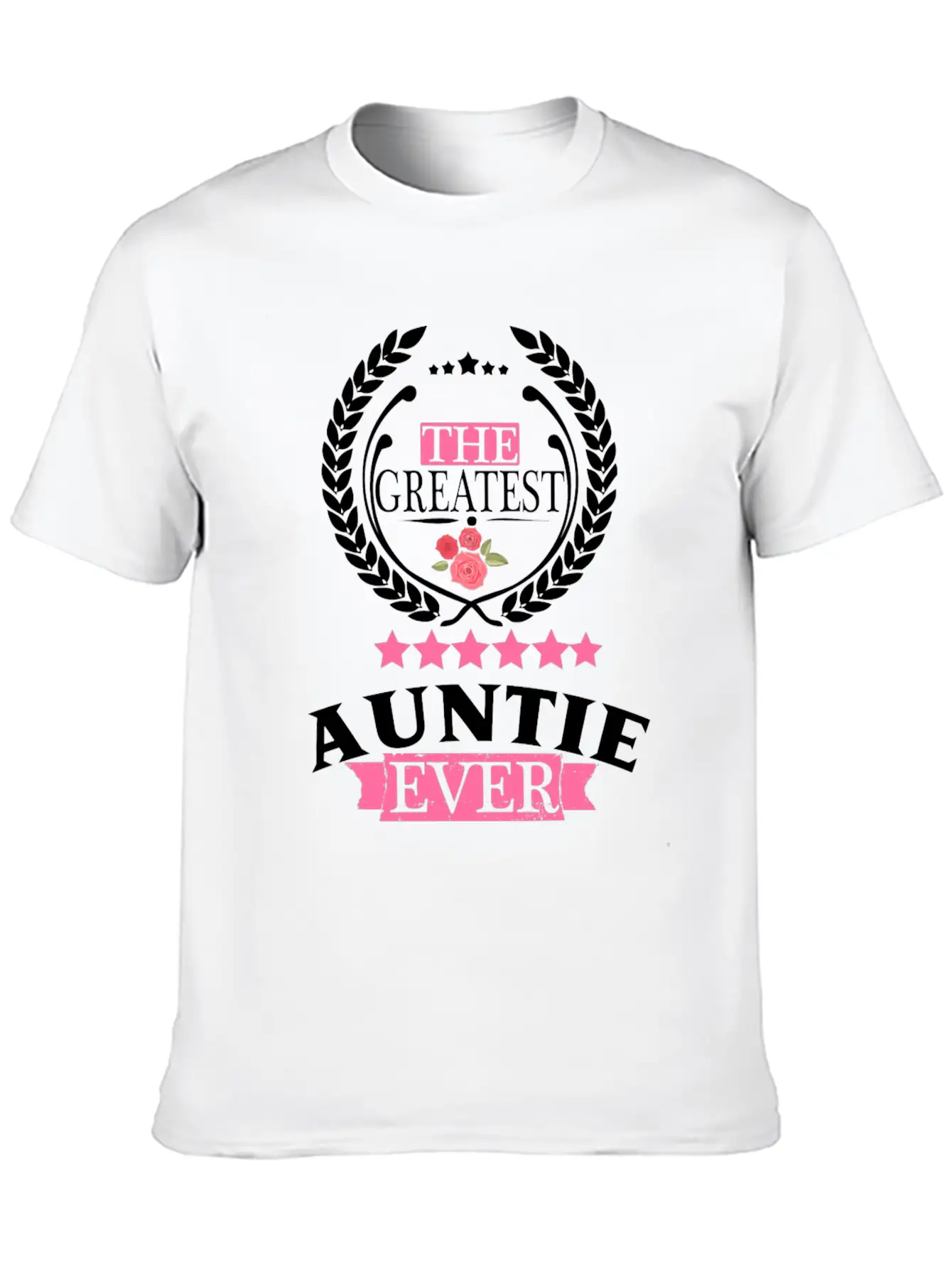 THE GREATEST AUNT EVER Unisex Short Sleeve Soft Cotton T-Shirt – Casual Everyday Wear
