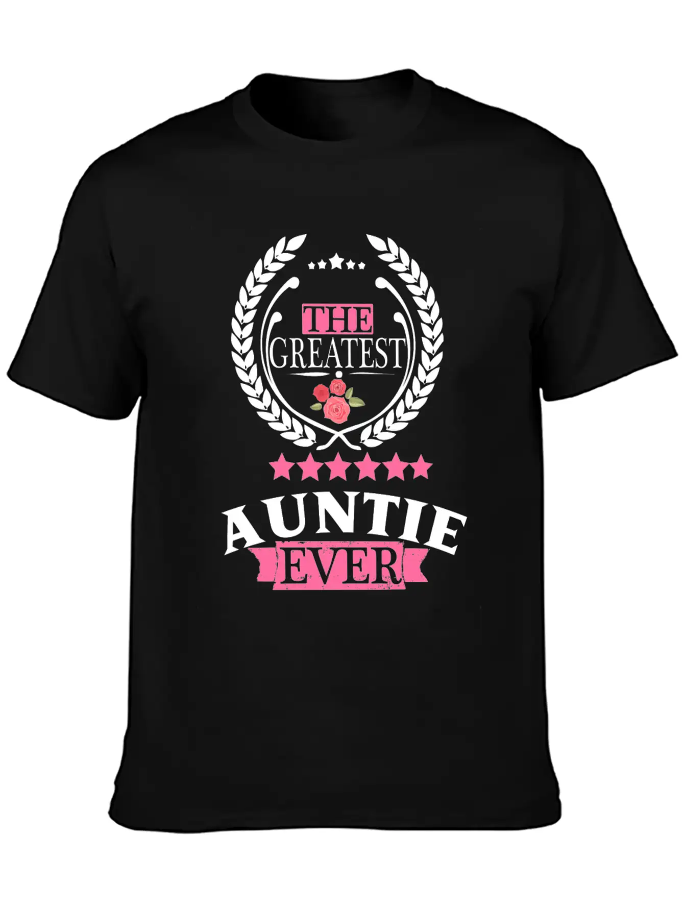 THE GREATEST AUNT EVER Unisex Short Sleeve Soft Cotton T-Shirt – Casual Everyday Wear