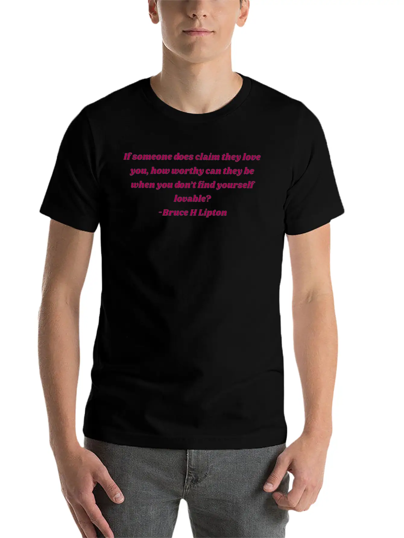 The Honeymoon Effect Bruce Lipton Quote Love Real Stylish Everyday T-Shirt – Unisex Basic Cotton Tee