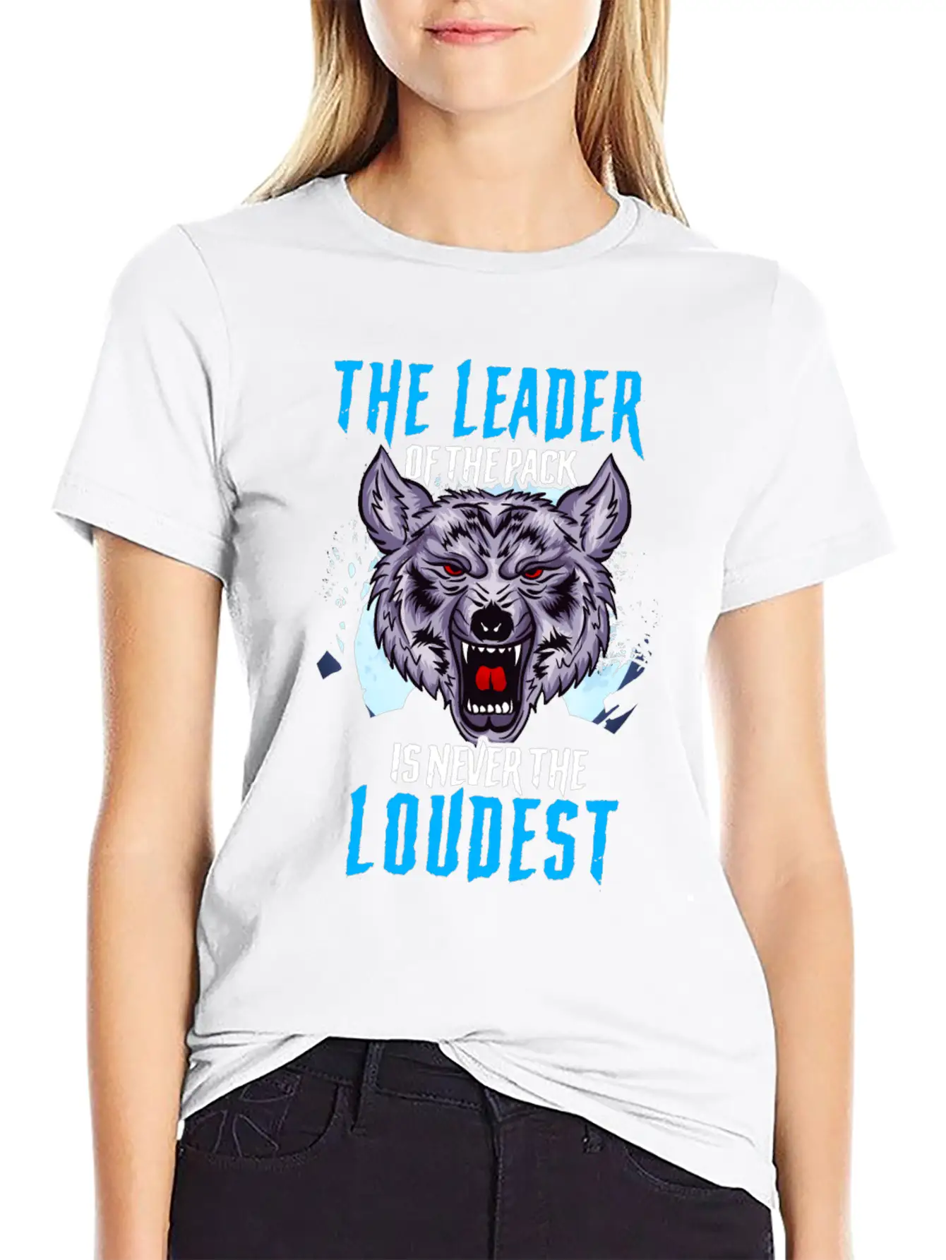 The Leader Of The Pack Is Never The Loudest Wolf Stylish Everyday T-Shirt – Unisex Basic Cotton Tee