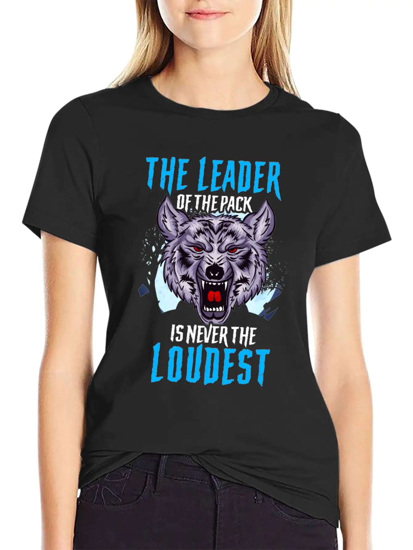 The Leader Of The Pack Is Never The Loudest Wolf Stylish Everyday T-Shirt – Unisex Basic Cotton Tee