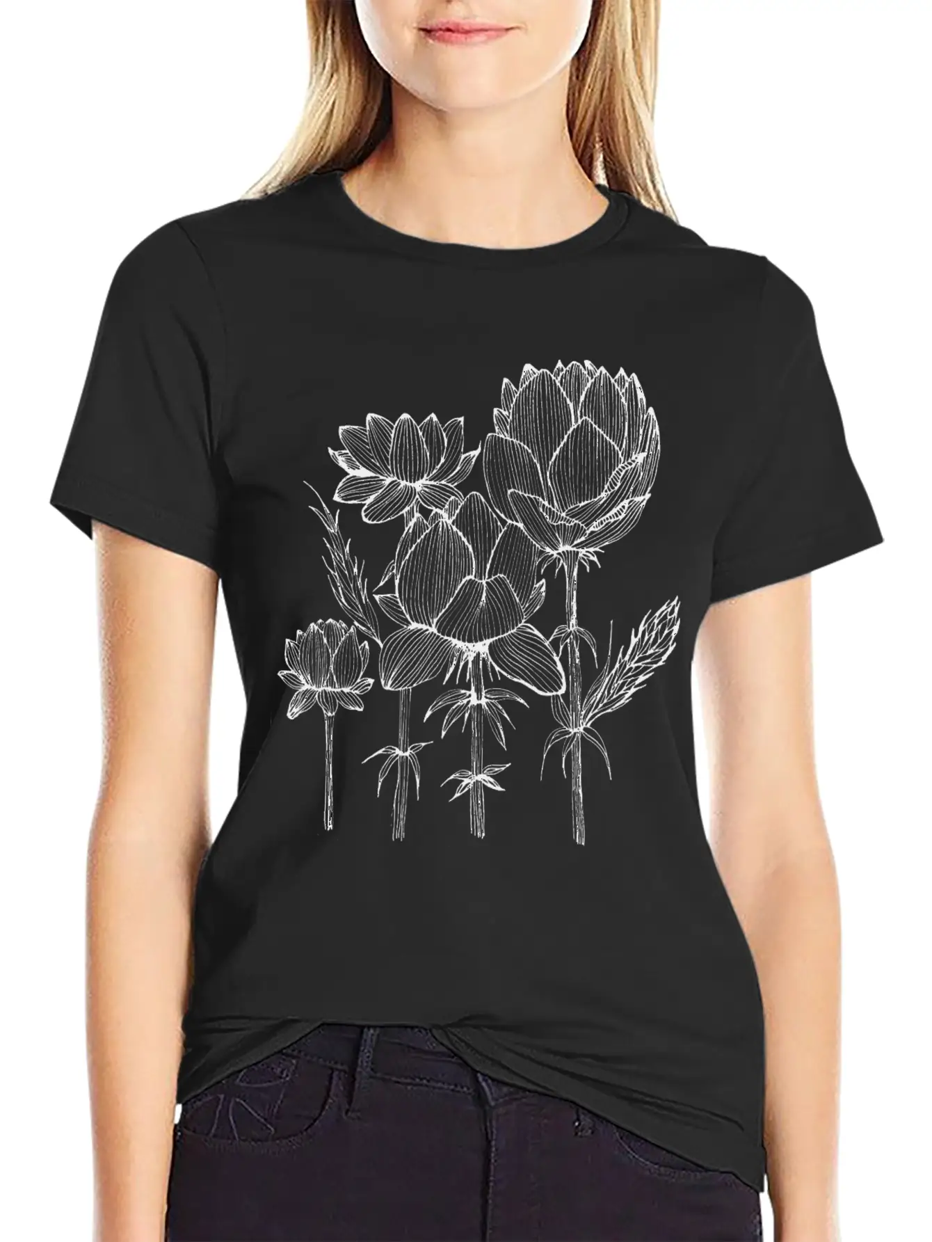 The Lined Design And The Vector Design. Basic Graphic T-Shirt – Daily Comfort In Soft Cotton