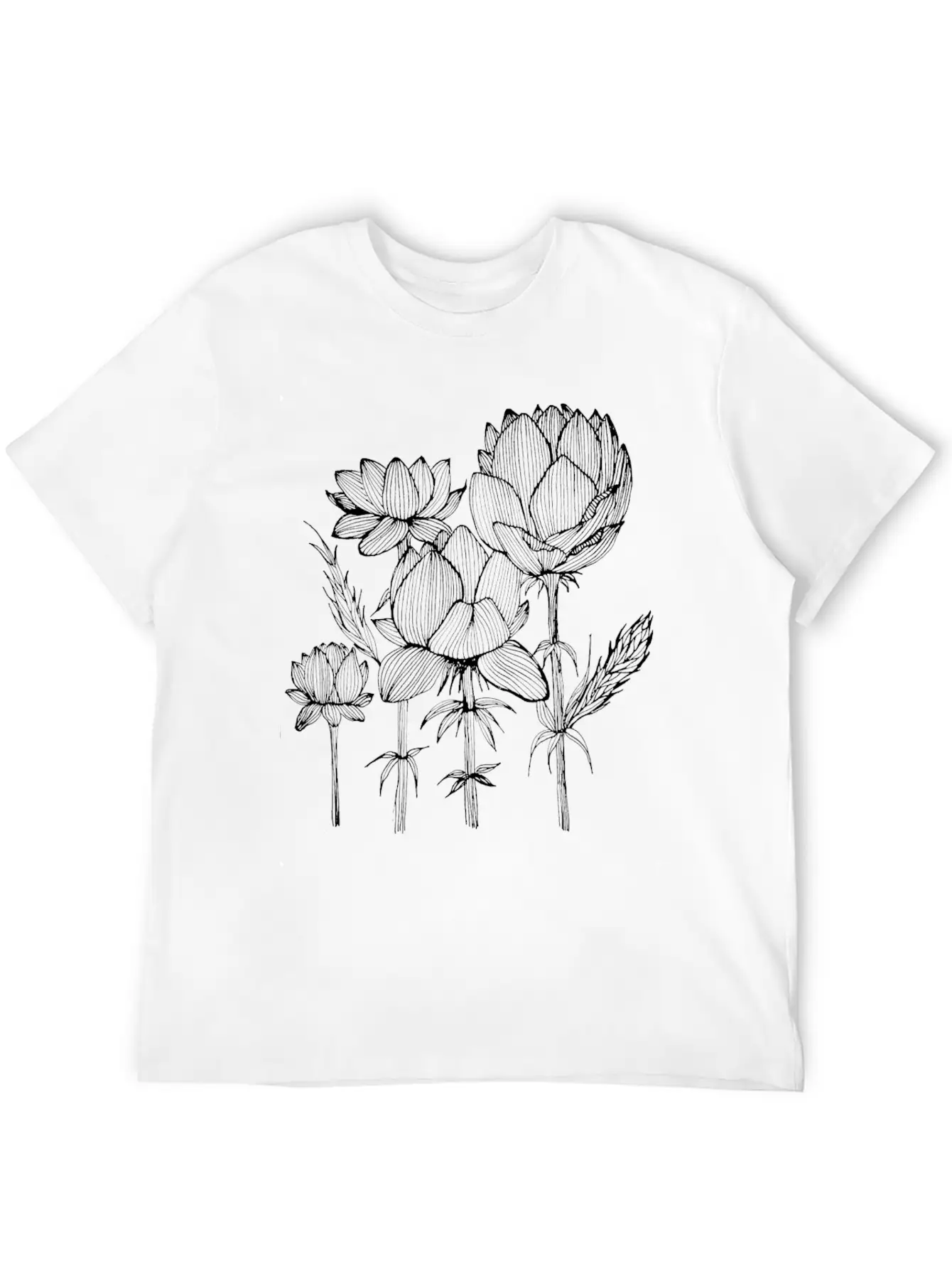 The Lined Design And The Vector Design. Basic Graphic T-Shirt – Daily Comfort In Soft Cotton