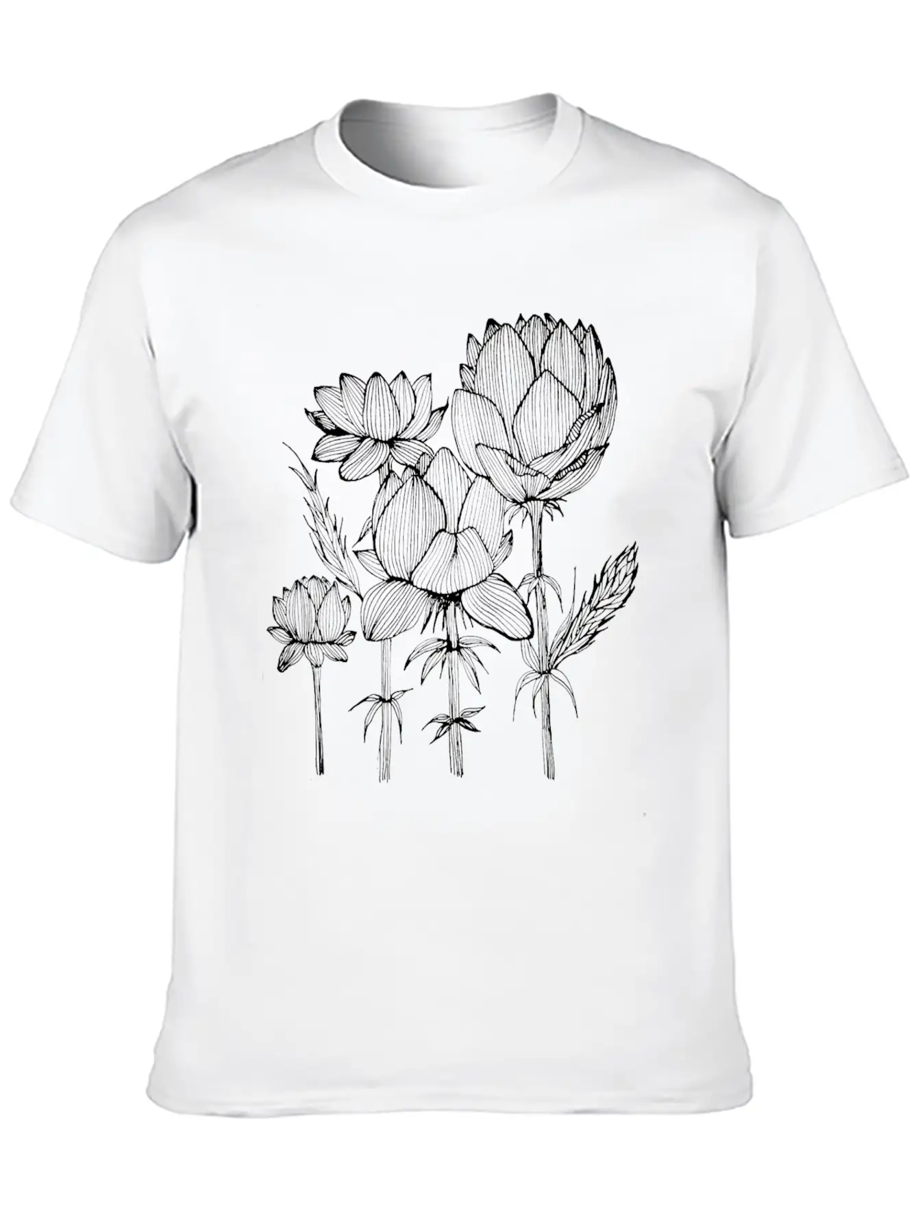 The Lined Design And The Vector Design. Basic Graphic T-Shirt – Daily Comfort In Soft Cotton