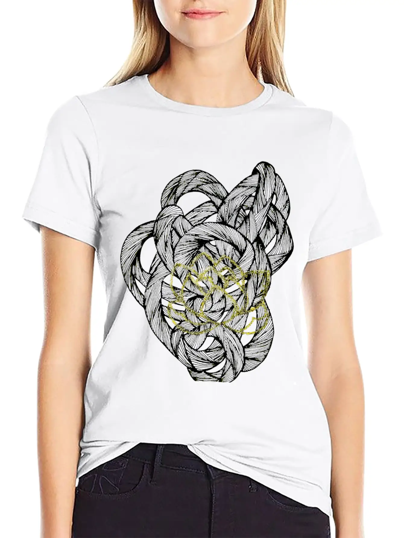The Lined Design And The Vector Design. Essential Unisex Summer Tee – Soft Cotton Casual Fit