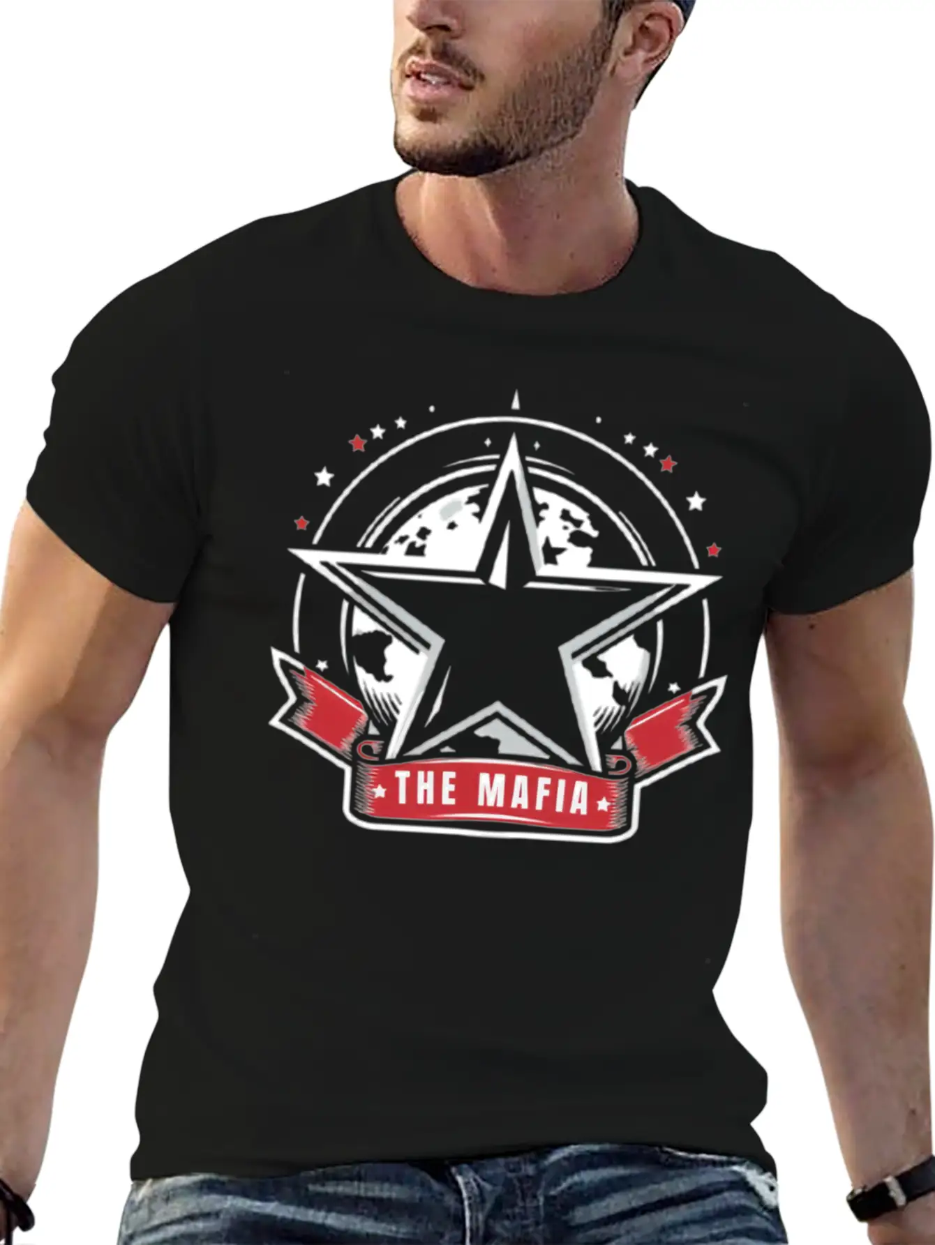 THE MAFIA Logos Basic Graphic T-Shirt – Daily Comfort In Soft Cotton