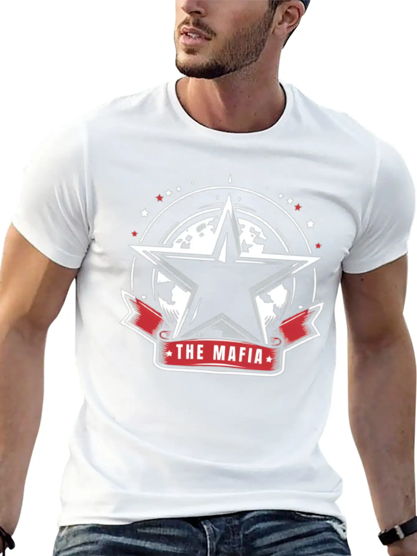 THE MAFIA Logos Basic Graphic T-Shirt – Daily Comfort In Soft Cotton