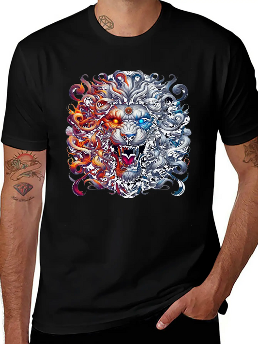 The Nemean Lion From Greek Mythology Unisex Short Sleeve Soft Cotton T-Shirt – Casual Everyday Wear