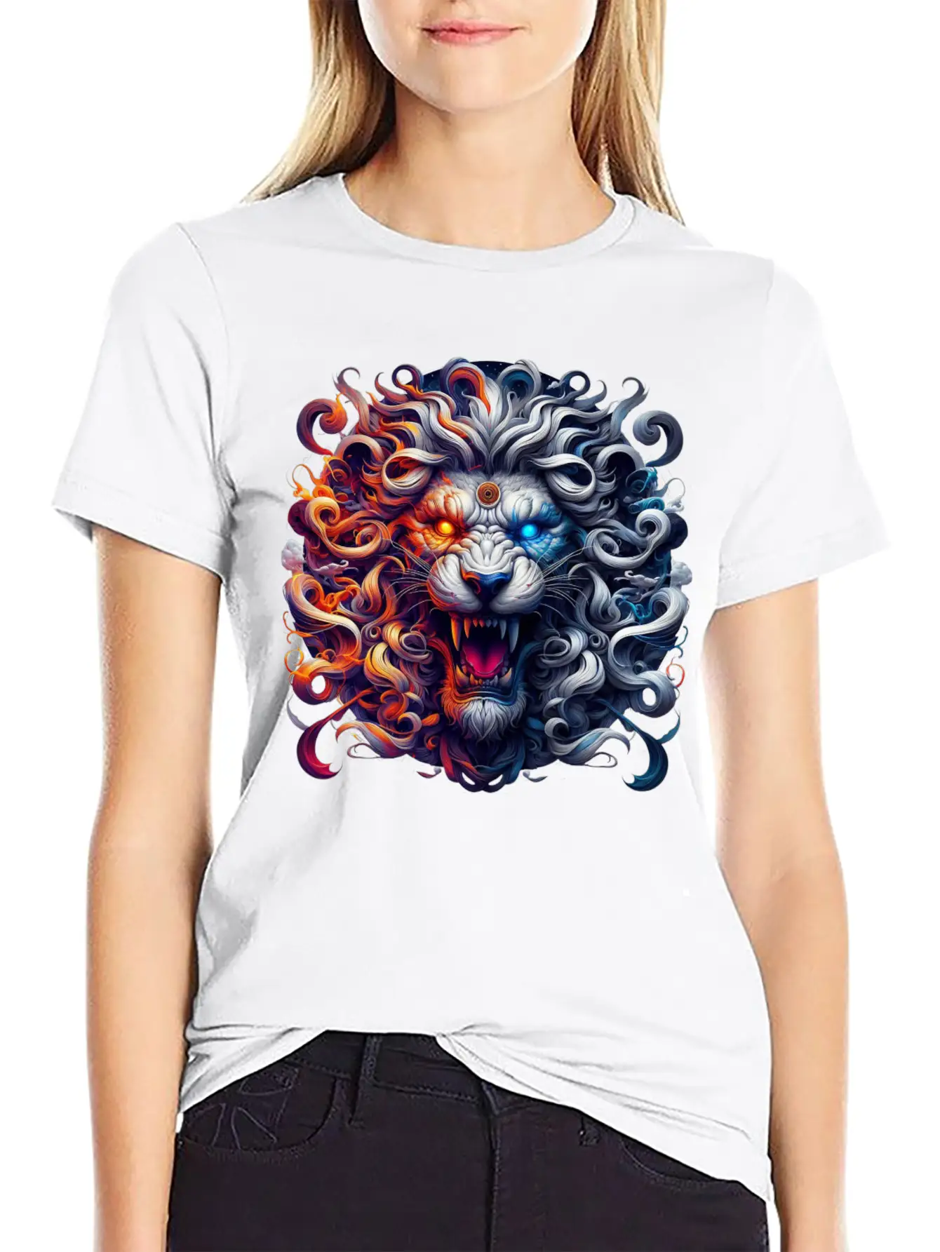 The Nemean Lion From Greek Mythology Unisex Short Sleeve Soft Cotton T-Shirt – Casual Everyday Wear