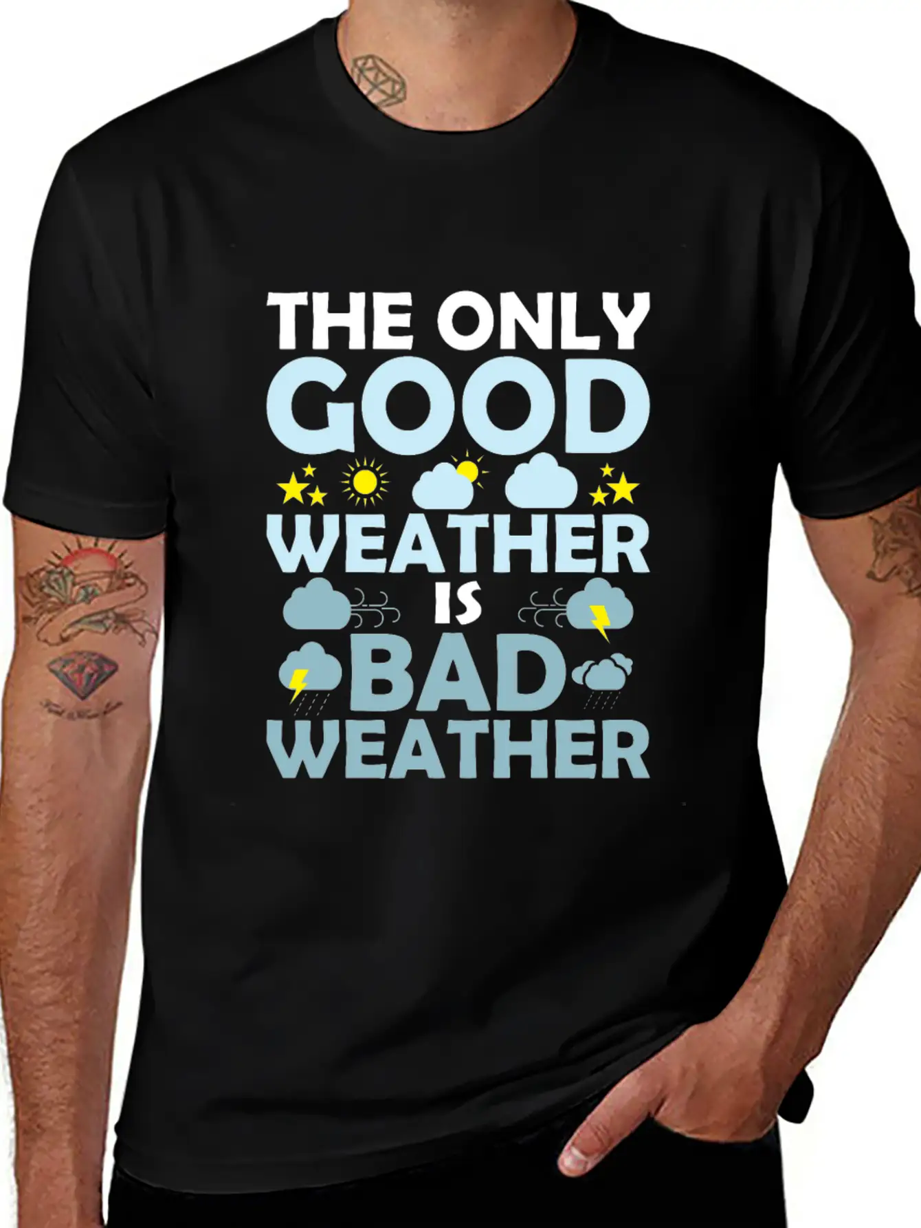 The Only Good Weather Is Bad Weather Storm Meteor Comfortable Minimalist Graphic Tee – Summer Style Essential