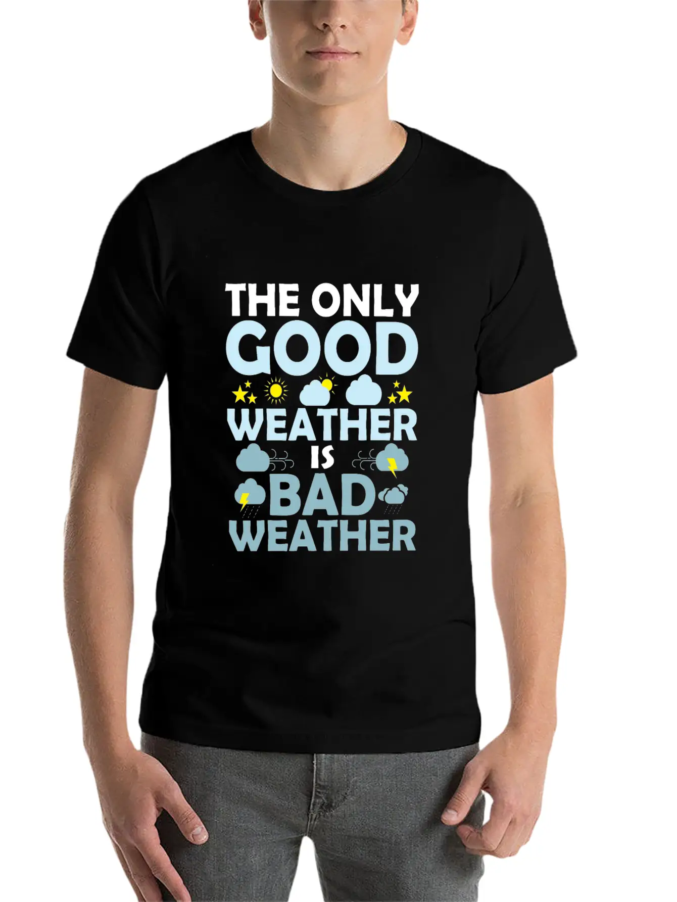 The Only Good Weather Is Bad Weather Storm Meteor Comfortable Minimalist Graphic Tee – Summer Style Essential
