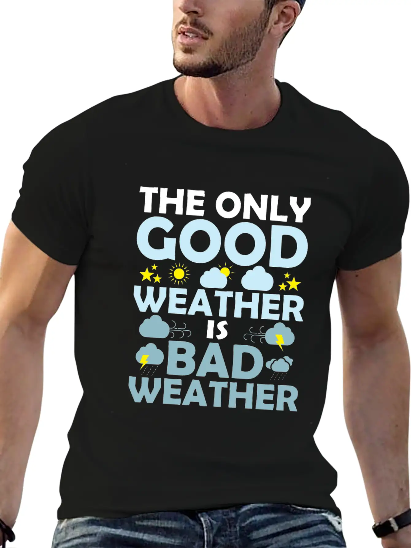 The Only Good Weather Is Bad Weather Storm Meteor Comfortable Minimalist Graphic Tee – Summer Style Essential