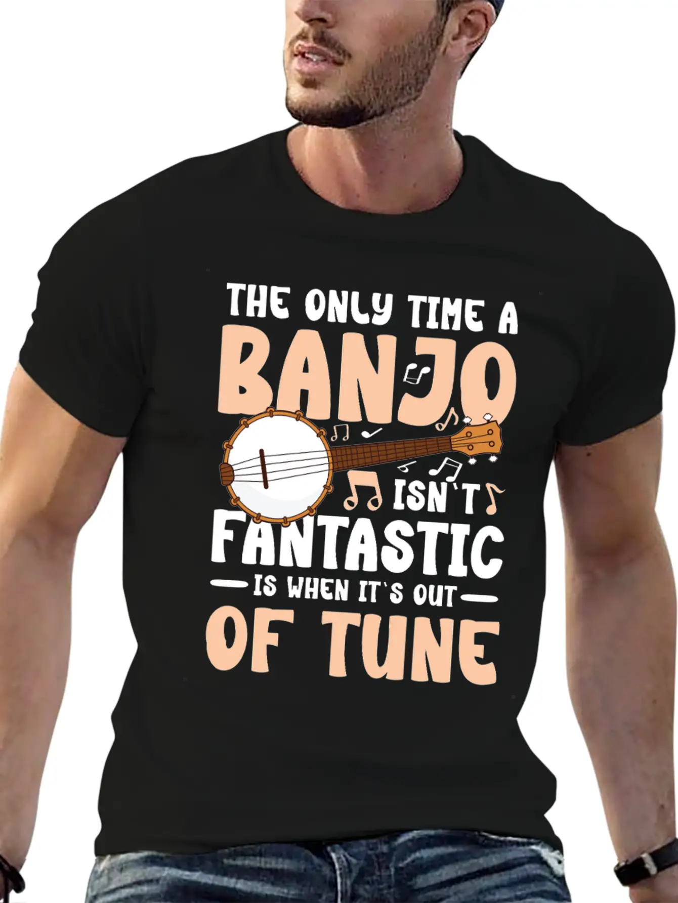 The Only Time A Banjo Isn't Fantastic Is When Basic Graphic T-Shirt – Daily Comfort In Soft Cotton