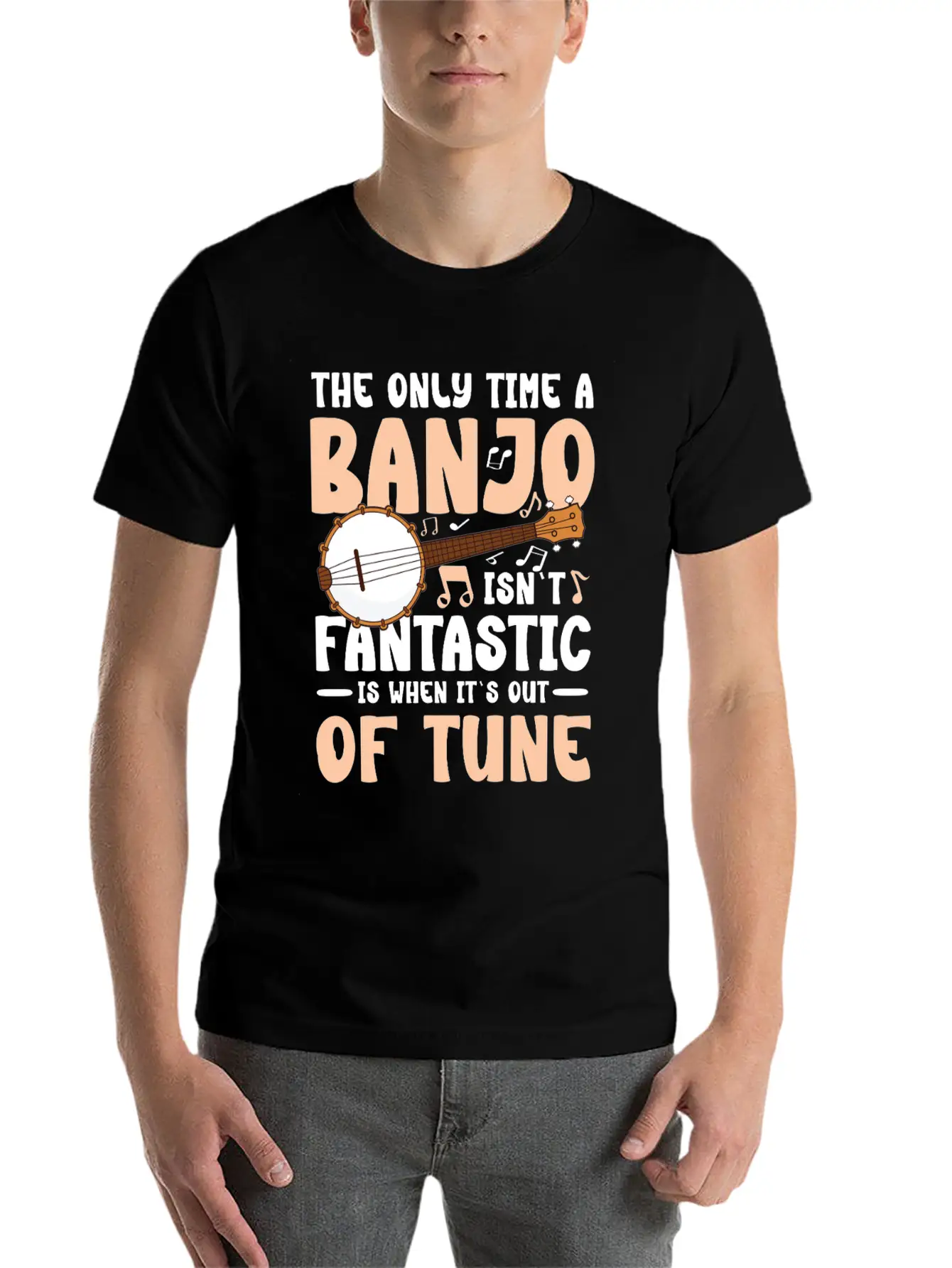 The Only Time A Banjo Isn't Fantastic Is When Basic Graphic T-Shirt – Daily Comfort In Soft Cotton