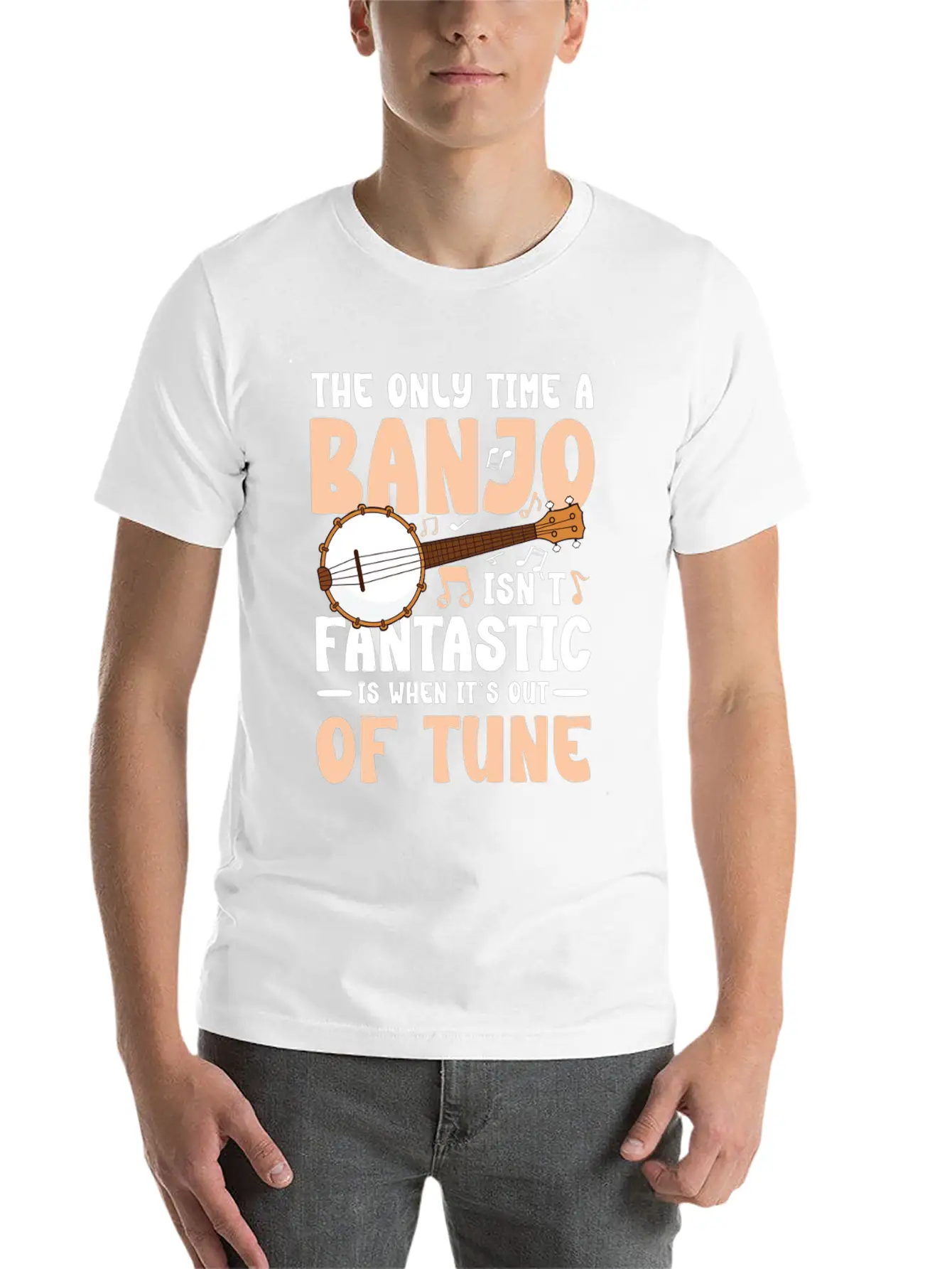 The Only Time A Banjo Isn't Fantastic Is When Basic Graphic T-Shirt – Daily Comfort In Soft Cotton