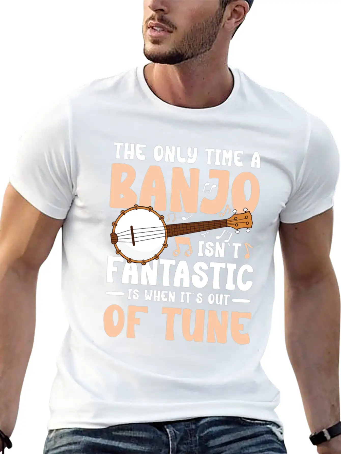 The Only Time A Banjo Isn't Fantastic Is When Basic Graphic T-Shirt – Daily Comfort In Soft Cotton