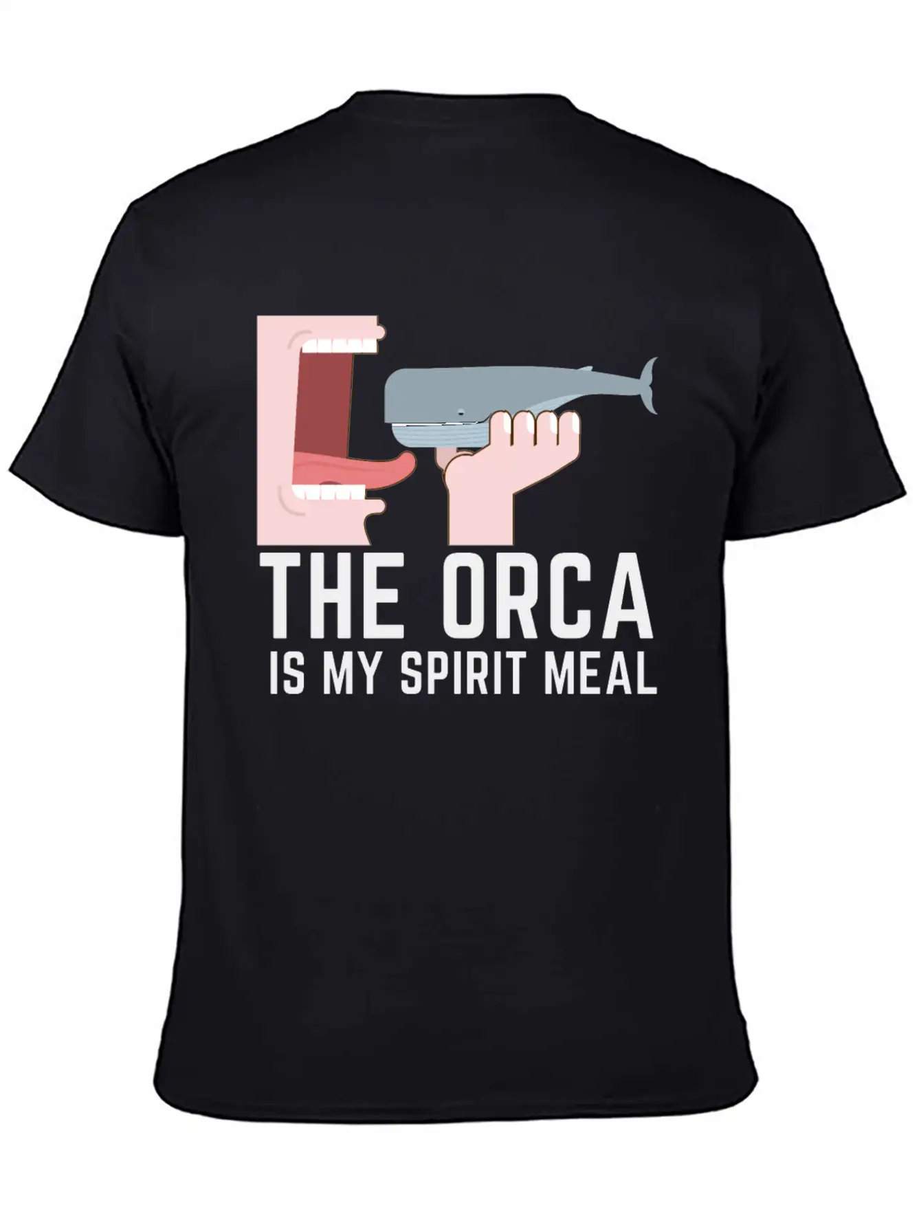The Orca Is My Spirit Meal Comfortable Minimalist Graphic Tee – Summer Style Essential