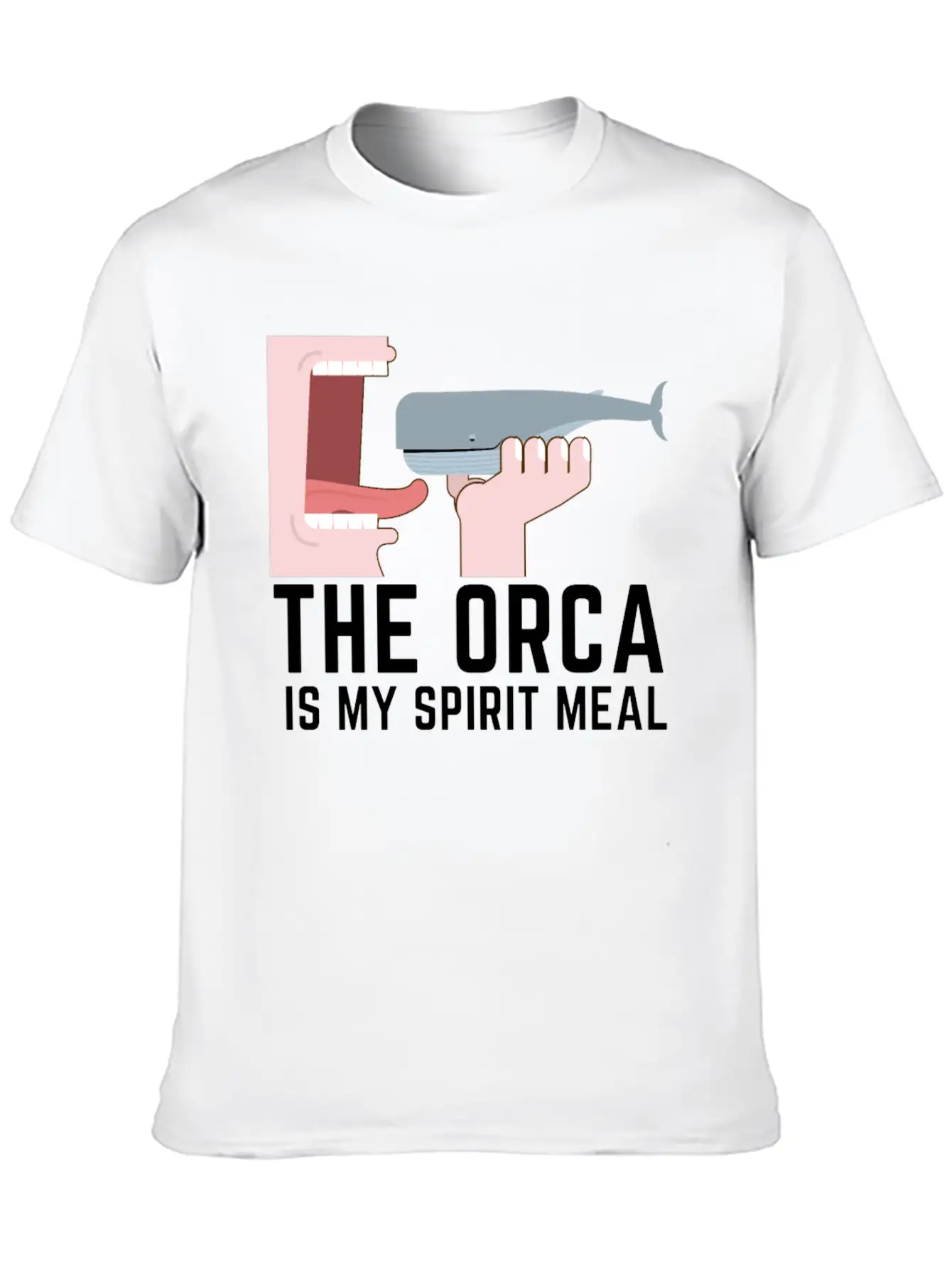 The Orca Is My Spirit Meal Comfortable Minimalist Graphic Tee – Summer Style Essential