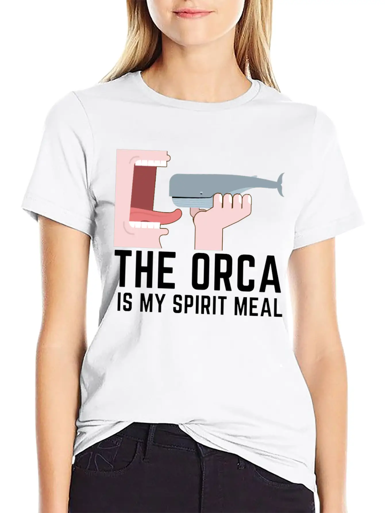 The Orca Is My Spirit Meal Comfortable Minimalist Graphic Tee – Summer Style Essential