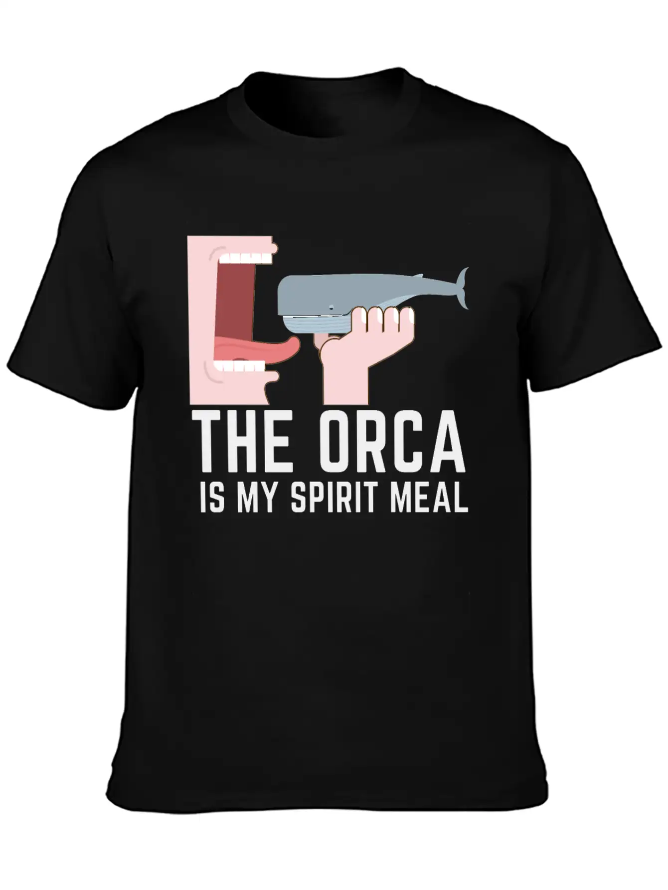 The Orca Is My Spirit Meal Comfortable Minimalist Graphic Tee – Summer Style Essential
